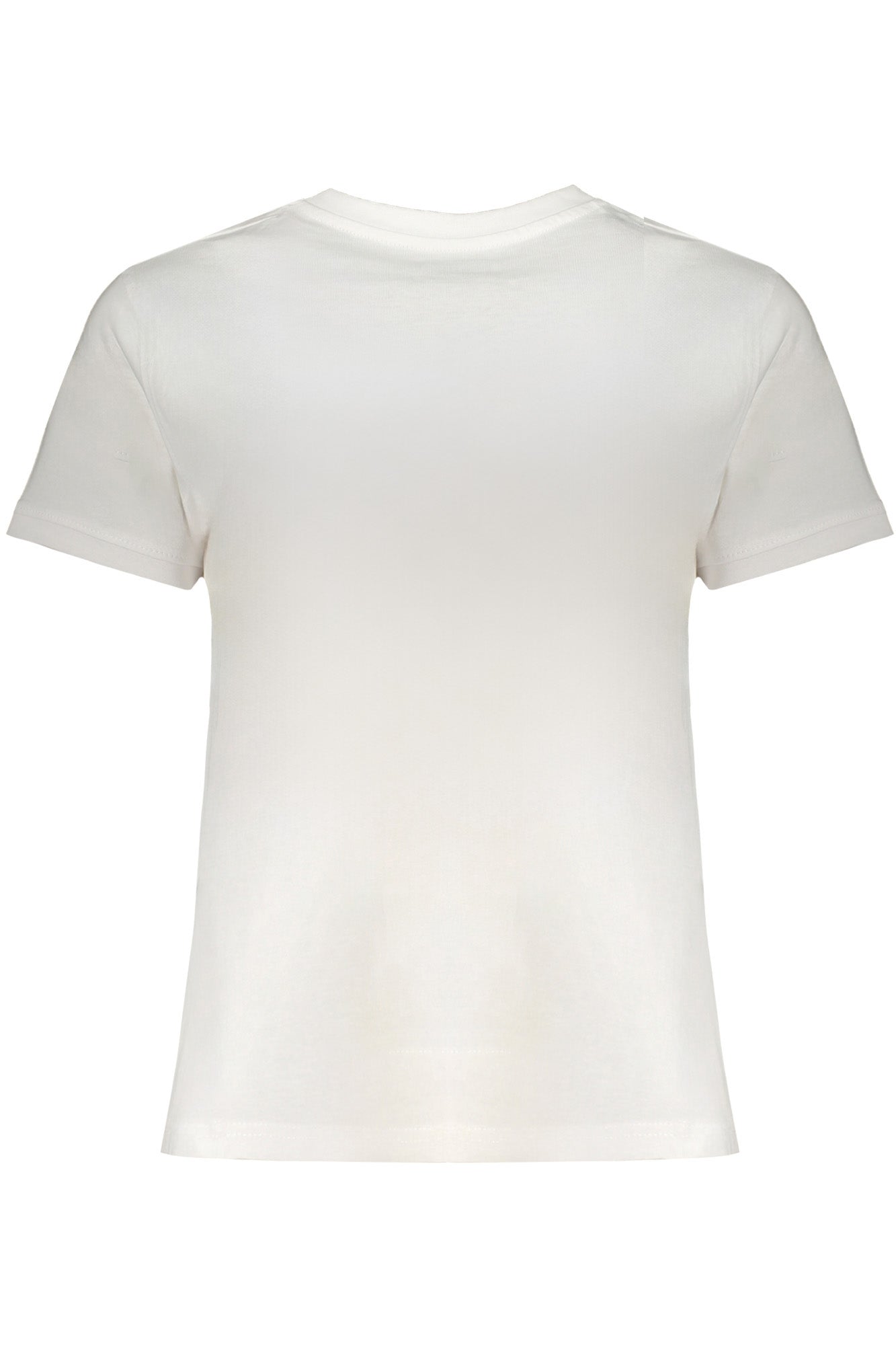 303H0P0_BI001 – Damen Kurzarm T-Shirt Weiß mit V-Ausschnitt und Stickerei – Größe: XS, S, M, L, XL – Farbe: Bianco