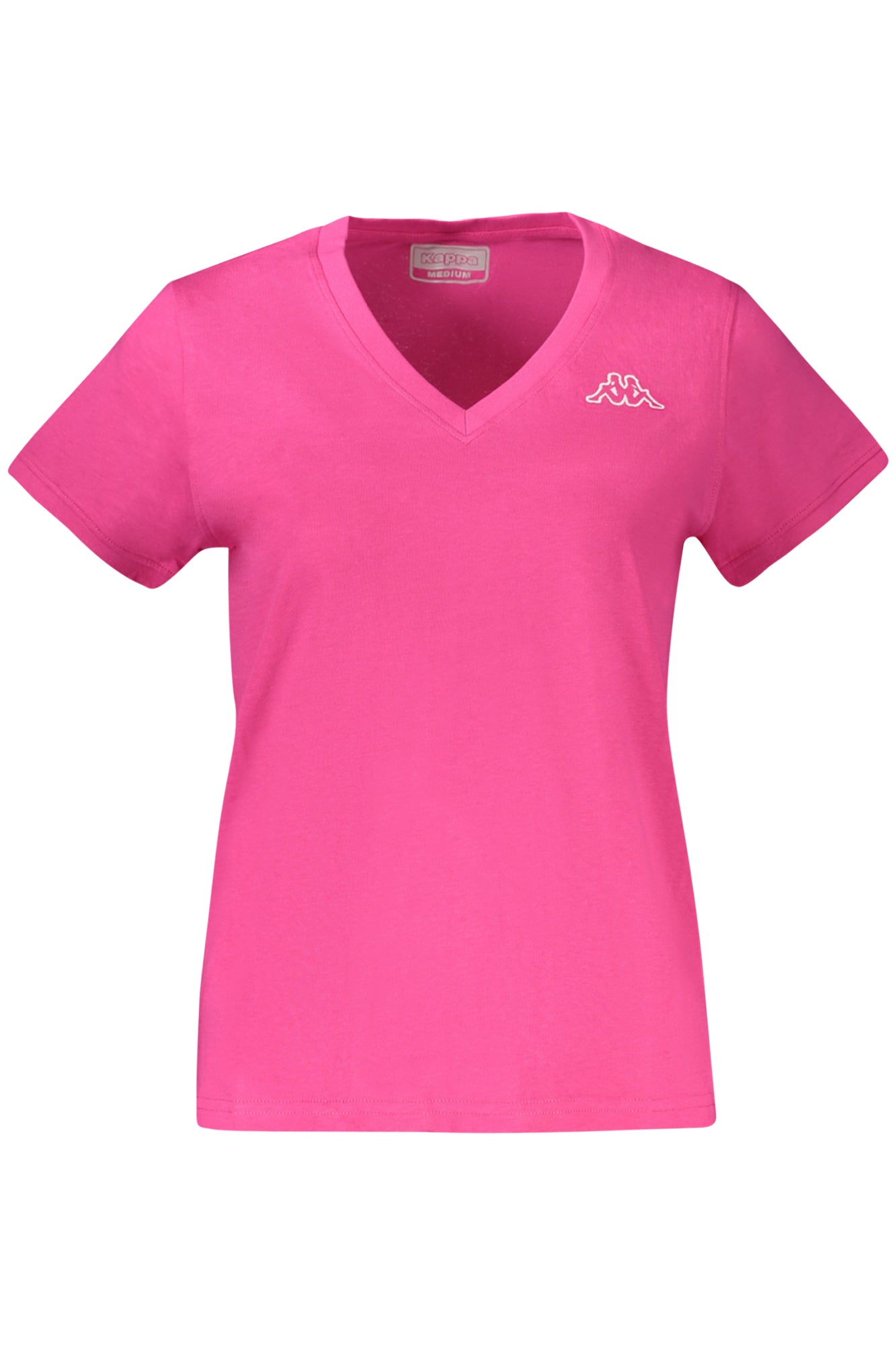 303H0P0_RSH50 – Damen T-Shirt Rosa | V-Ausschnitt, Stickerei, Regular Fit – Größe: XS, S, M, L, XL – Farbe: Rosa