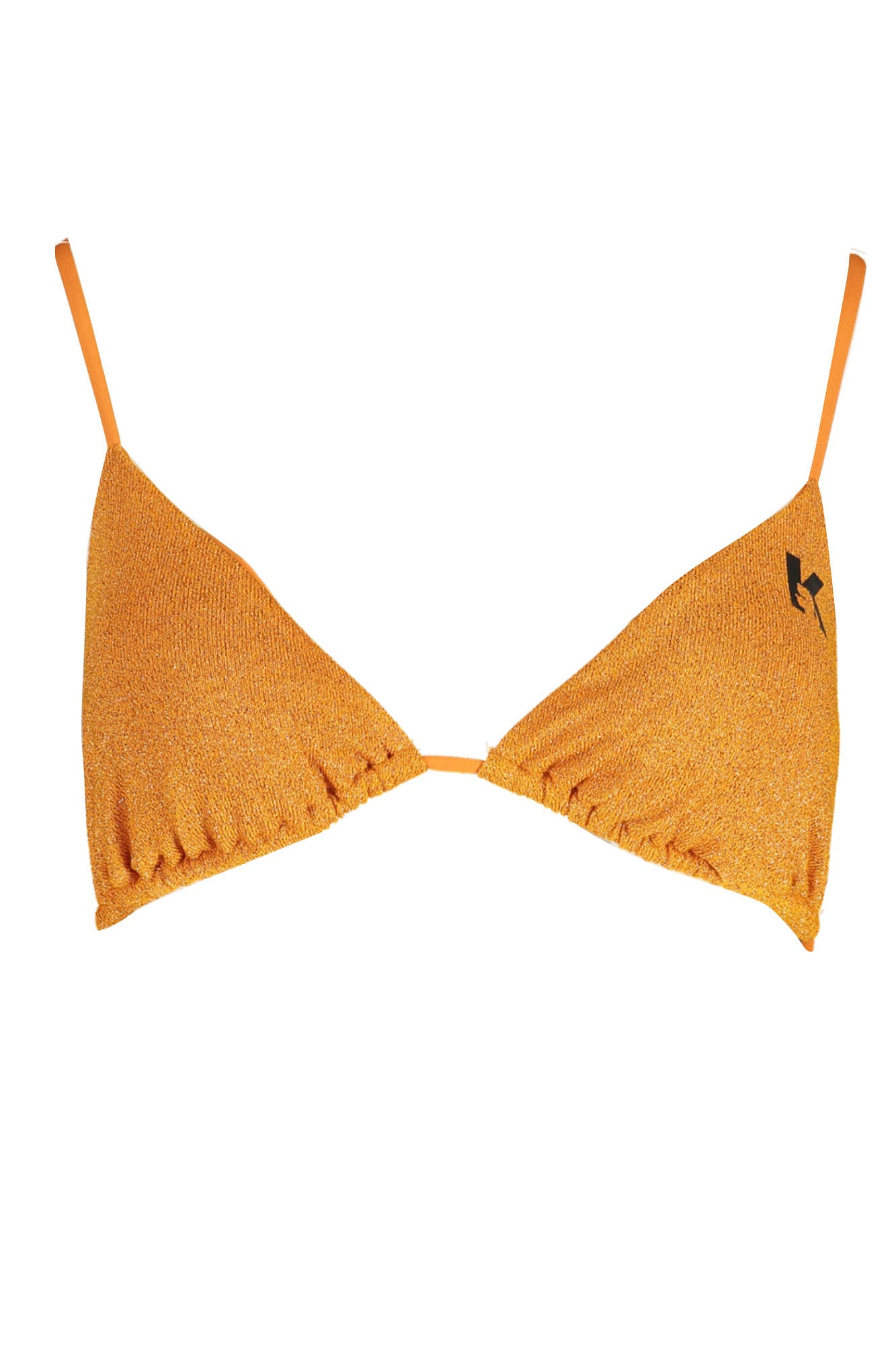 KL22WTP27_ARANCIO_ORANGE – Stylischer Damen-Dreiecksbikini in Orange mit Kontrastdetails – Größe: XS – Farbe: Arancione