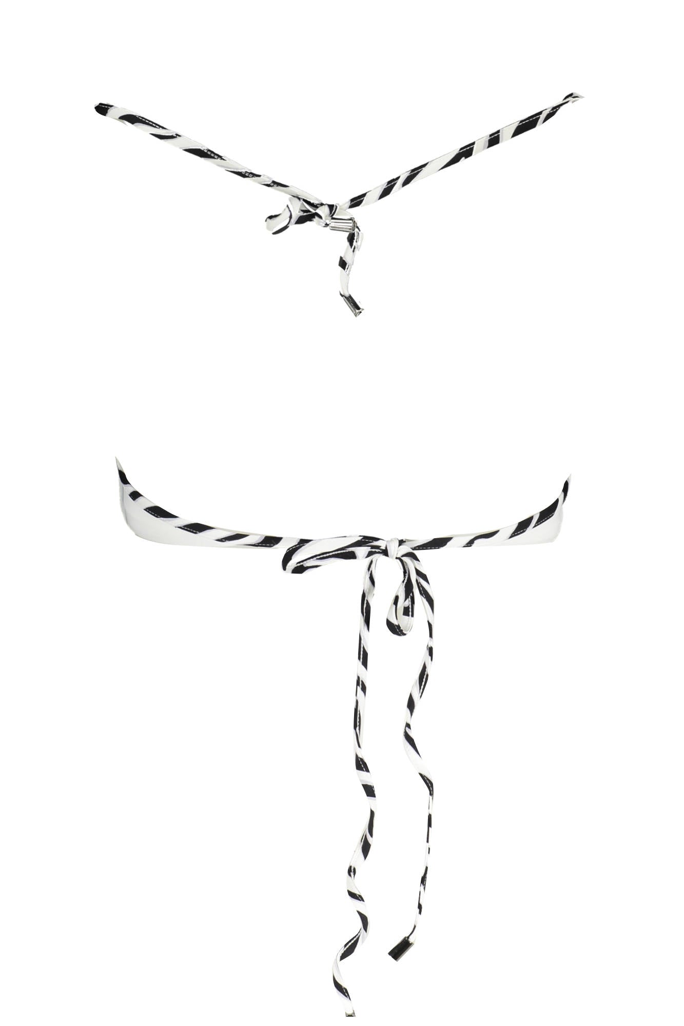KL22WTP26_BIANCO_WHITE – Eleganter Damen-Dreieck-Bikini in Weiß mit Kontrastdetails – Größe: XS, S – Farbe: Bianco