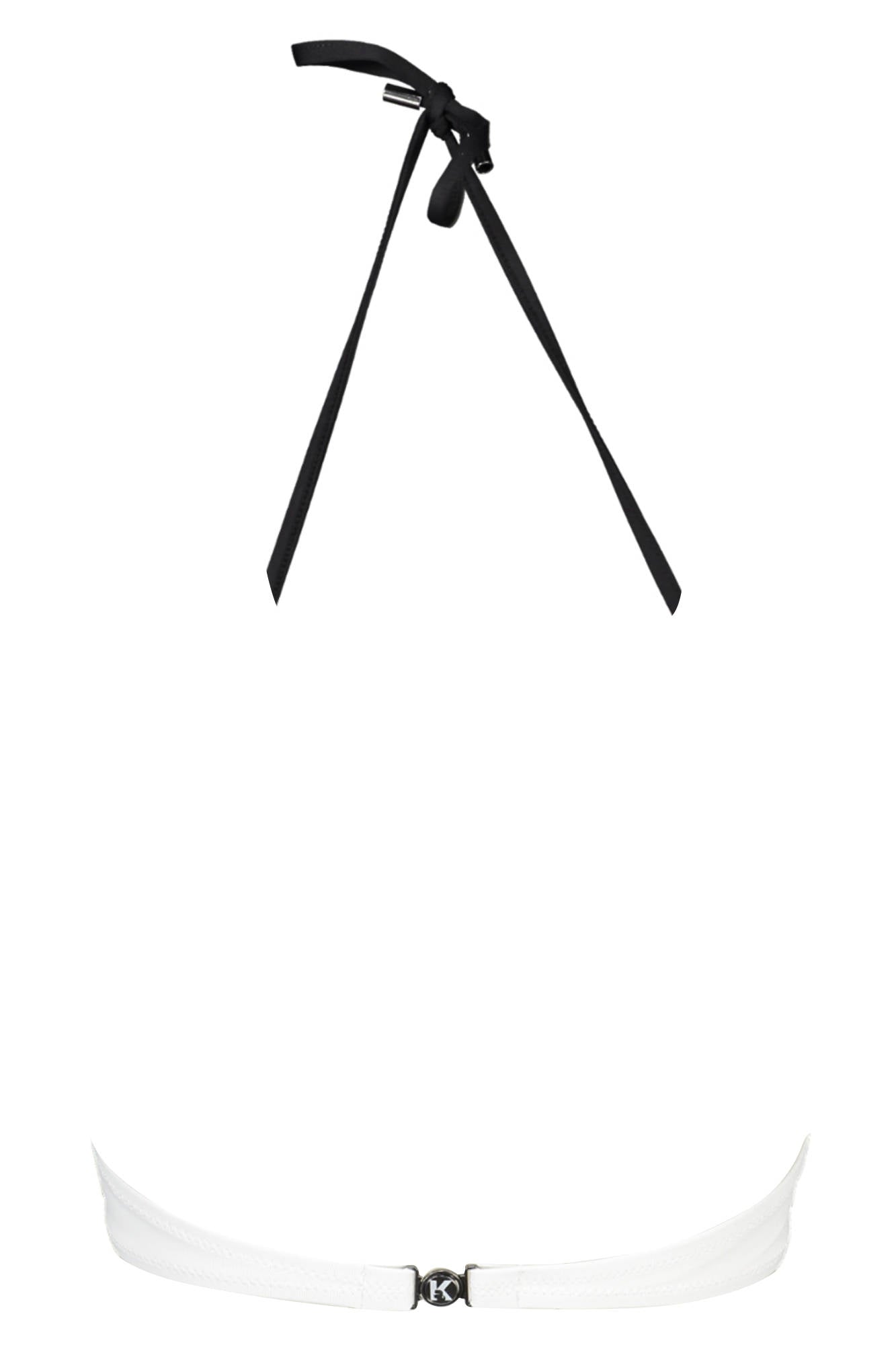 KL20WTP23_BIANCO_WHITE – Elegantes Damen-Bikinioberteil Weiß mit Kontrast und Stil – Größe: XS, S, M, L – Farbe: Bianco