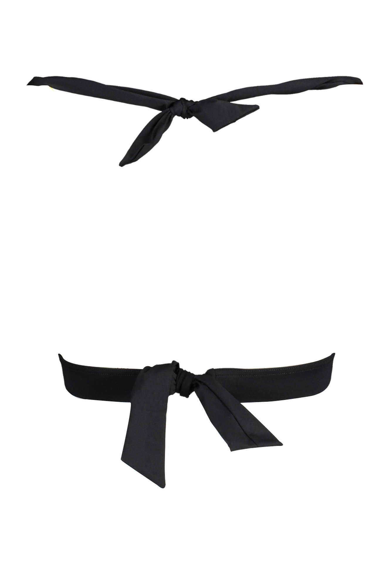 KL20WTP22_GIALLO_YELLOW – Moderner gelber Dreiecksbikini für Damen mit Kontrastdetails – Größe: XS – Farbe: Giallo