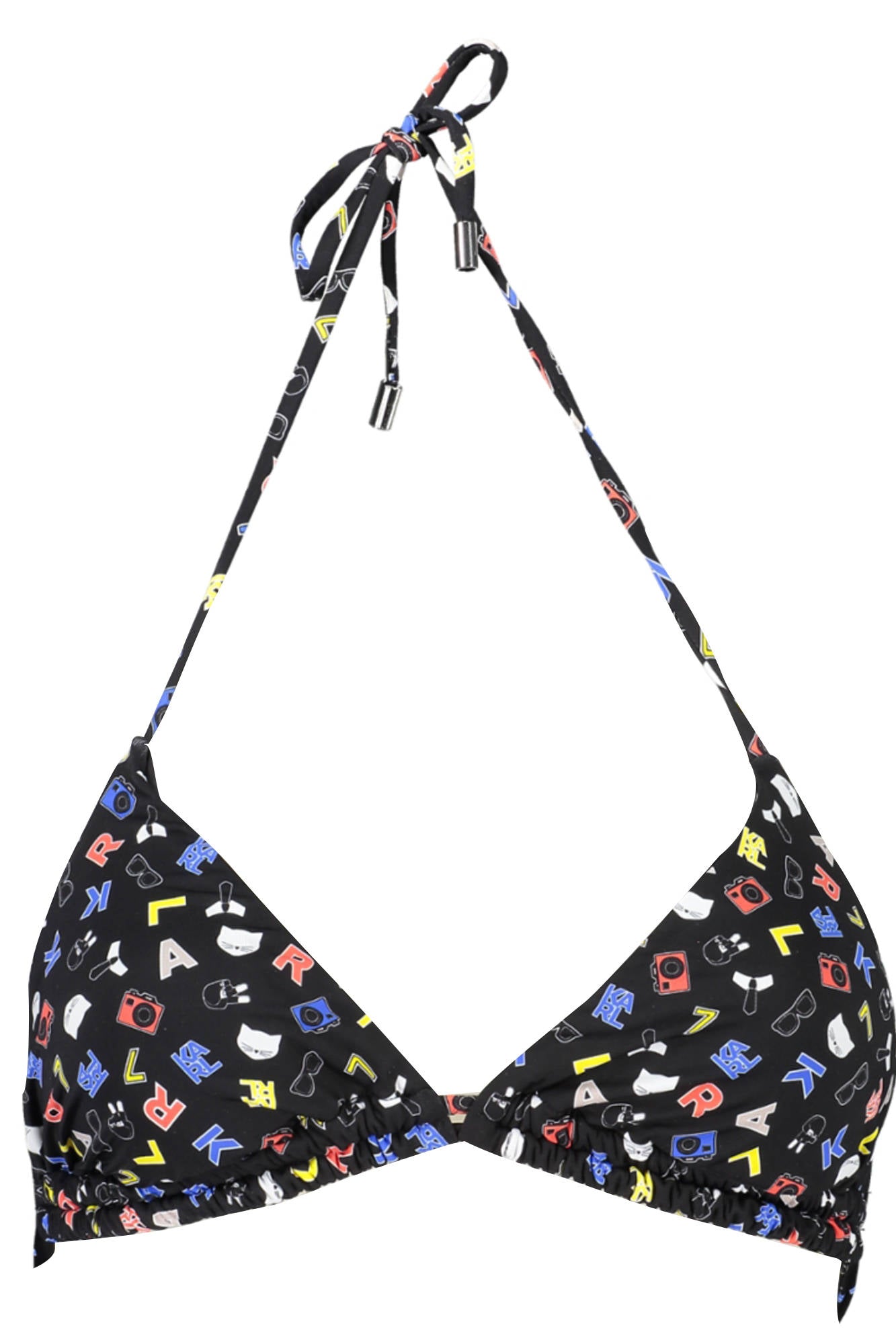 KL20WTP16_NERO_ONLY-ONE-C – Elegantes Damen Bikini-Oberteil Schwarz - Verstellbar mit Logodetail – Größe: XS, S – Farbe: Nero