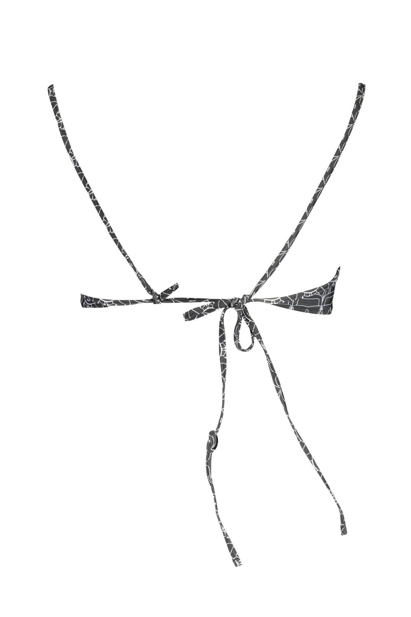 KL22WTP14_NERO_BLACK – Damen Bikinitop Schwarz mit Streifen & Kontrastdetails – Gepolstert – Größe: XS, S – Farbe: Nero