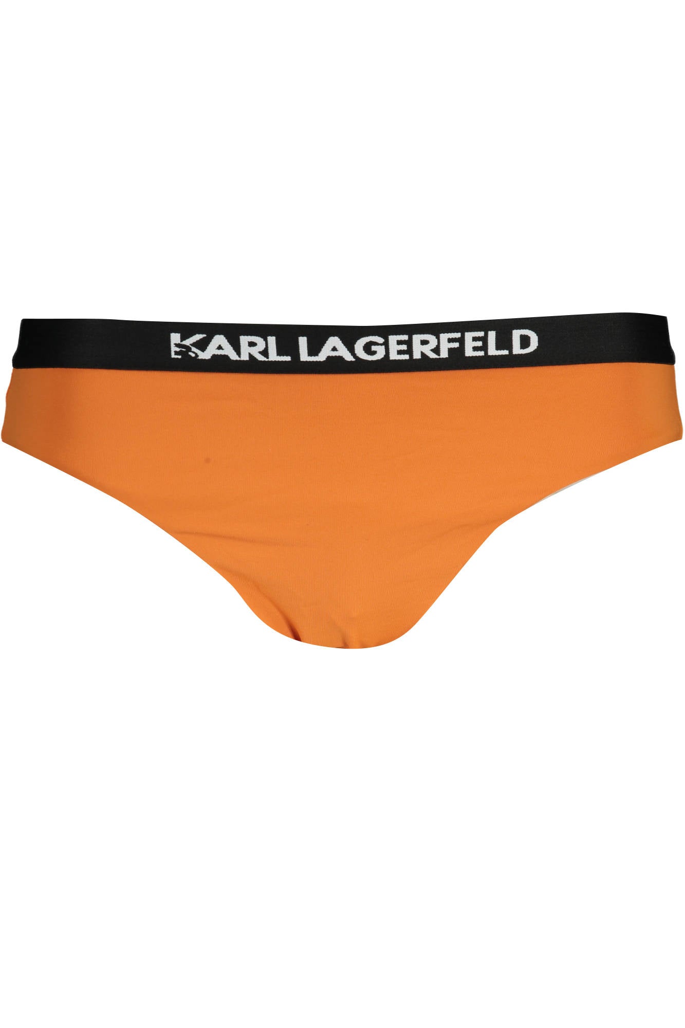 KL22WBT08_ARANCIO_ORANGE – Elegante Damen-Badehose in Orange mit Kontrastdetails – Größe: XS, S, M – Farbe: Arancione