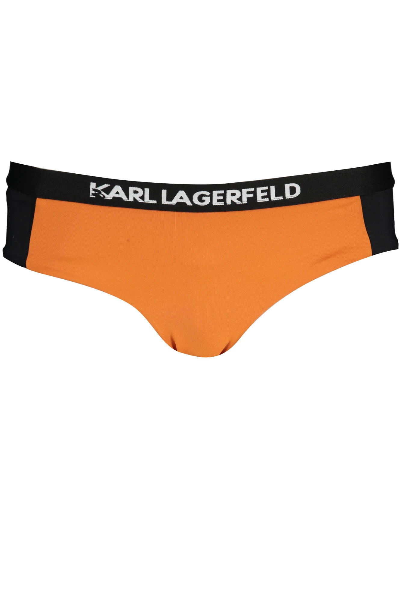KL22WBT09_ARANCIO_ORANGE – Stylische Damen-Badehose in Orange mit kontrastierenden Details – Größe: XS, S – Farbe: Arancione