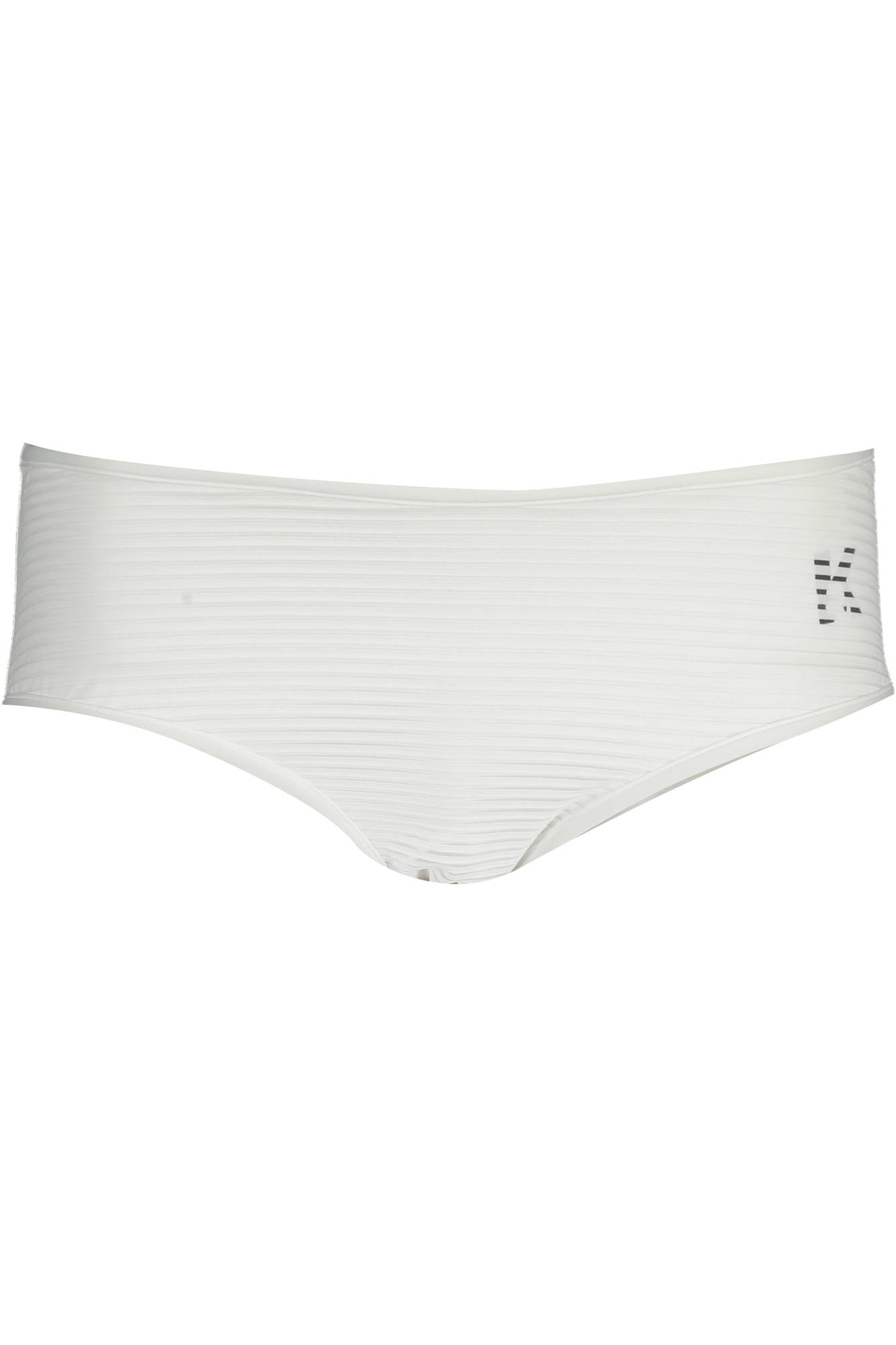 KL22WBT17_BIANCO_WHITE – Stilvolle Damen Bademode: Weiße Badehose mit Kontrastdetails – Größe: S – Farbe: Bianco