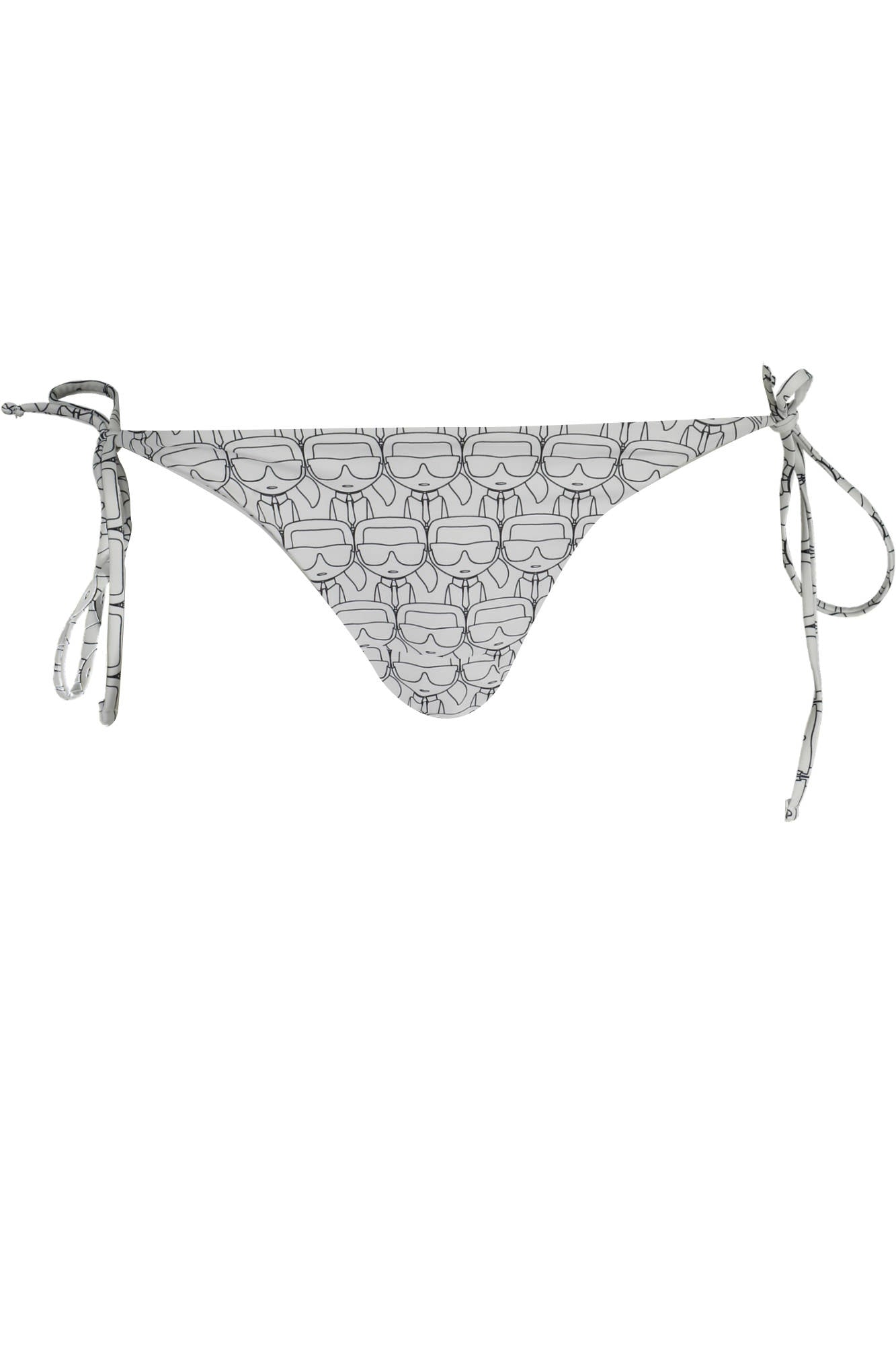 KL22WBT13_BIANCO_WHITE – Damen Bikinislip in Weiß mit Details und Bändchenverschluss – Größe: XS – Farbe: Bianco