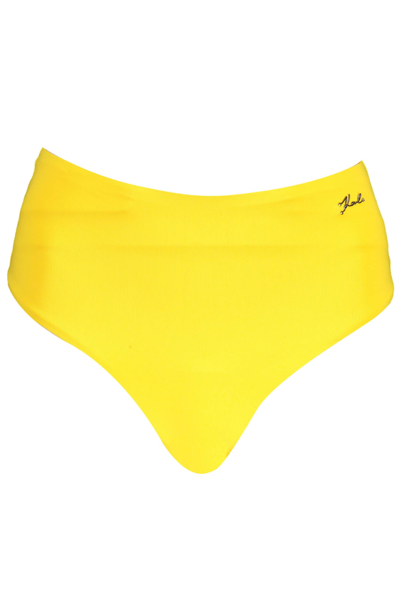 KL22WBT28_GIALLO_YELLOW – Damen Swimming Slip Gelb: Hohe Taille & Kontrastdetails – Größe: XS, S, M – Farbe: Giallo