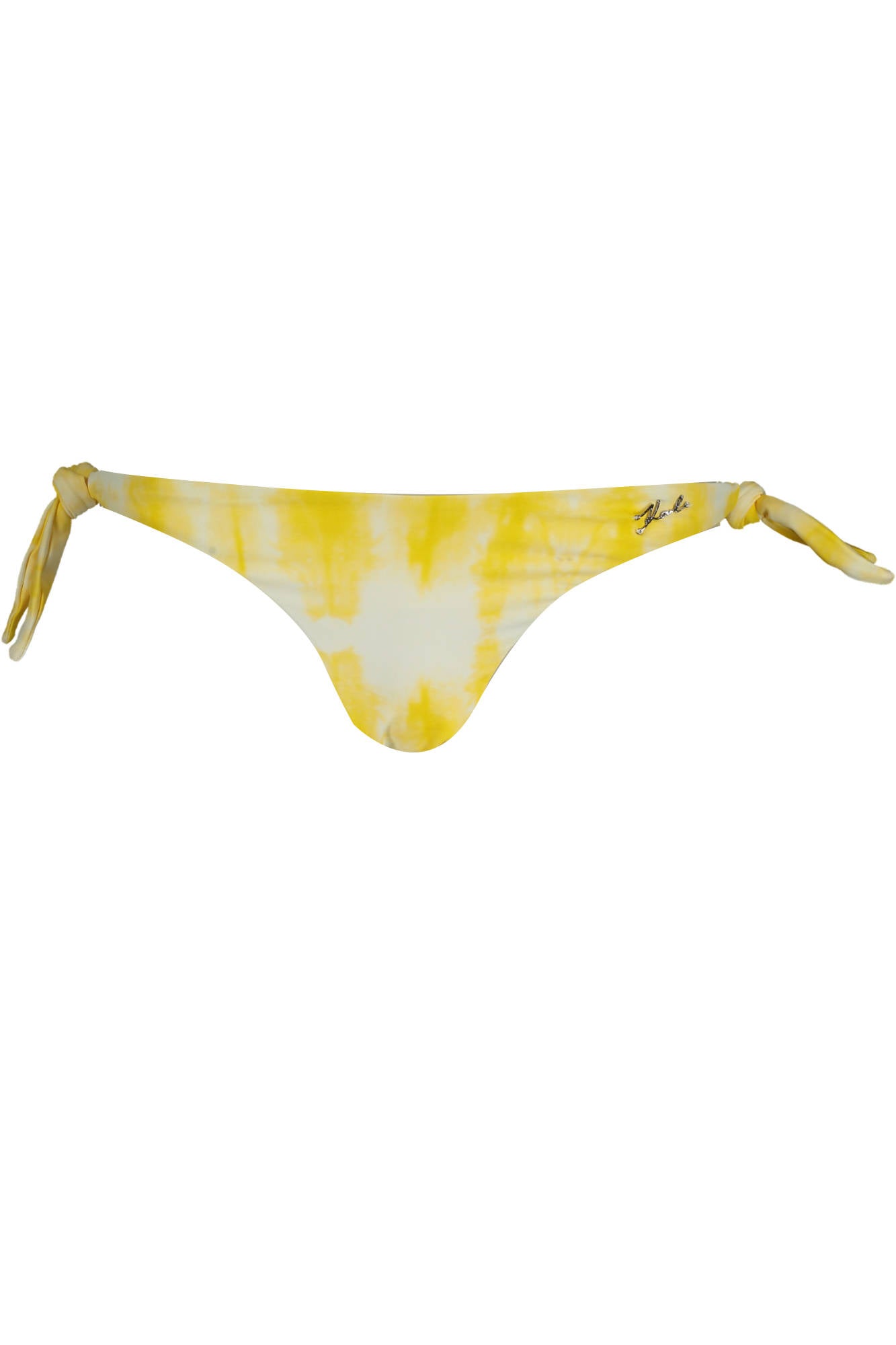 KL22WBT19_GIALLO_YELLOW – Damen Bademode in Gelb - Gefütterte Badehose mit Kontrastdetails – Größe: XS – Farbe: Giallo