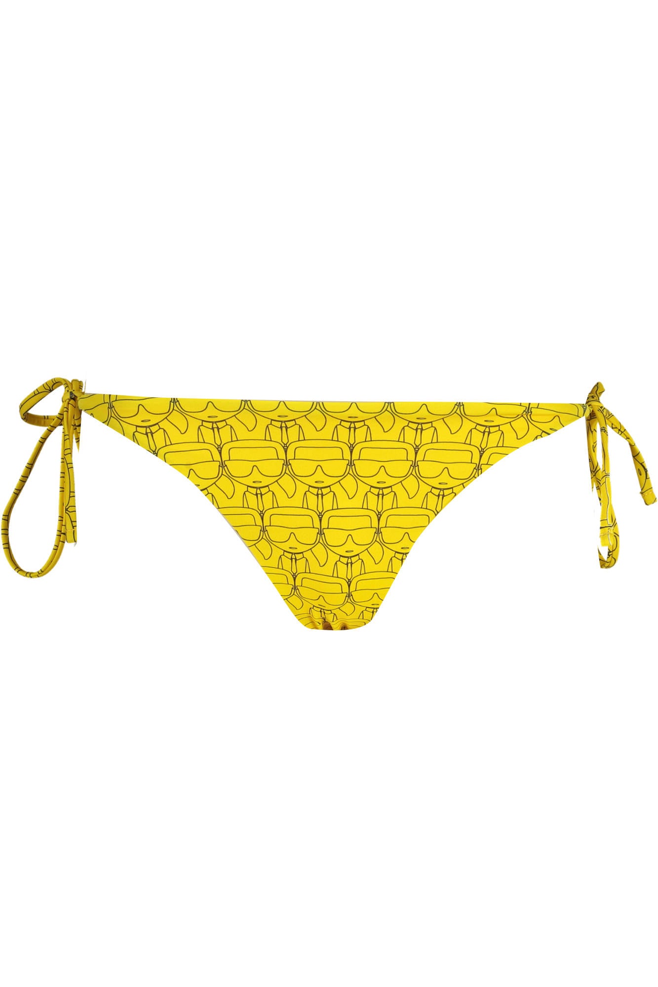 KL22WBT13_GIALLO_YELLOW – Damen Badehose Gelb: Gefüttert, Bänder, Kontrastdetails, Logo – Größe: XS, S, M, L – Farbe: Giallo