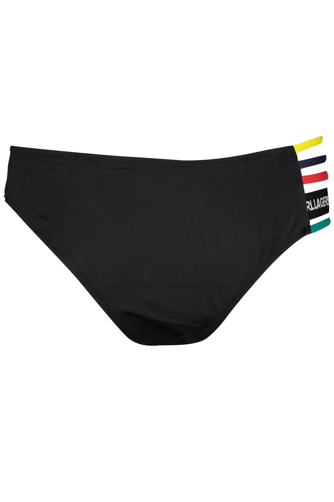 KL20WBT09_NERO_ONLY-ONE-C – Elegante Damen Badehose in Schwarz mit Kontrasten und Druckakzenten – Größe: XS – Farbe: Nero