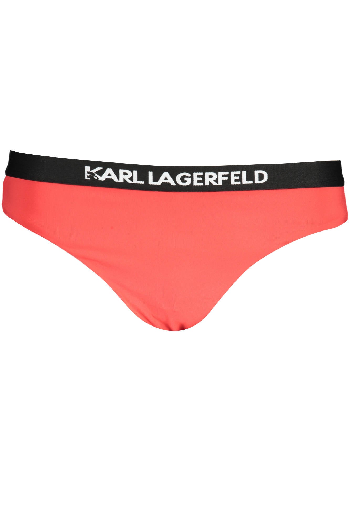 KL22WBT08_ROSSO_RED – Elegante rote Damen Badehose mit Kontrastdetails - Trendy Strandmode – Größe: S – Farbe: Rosso
