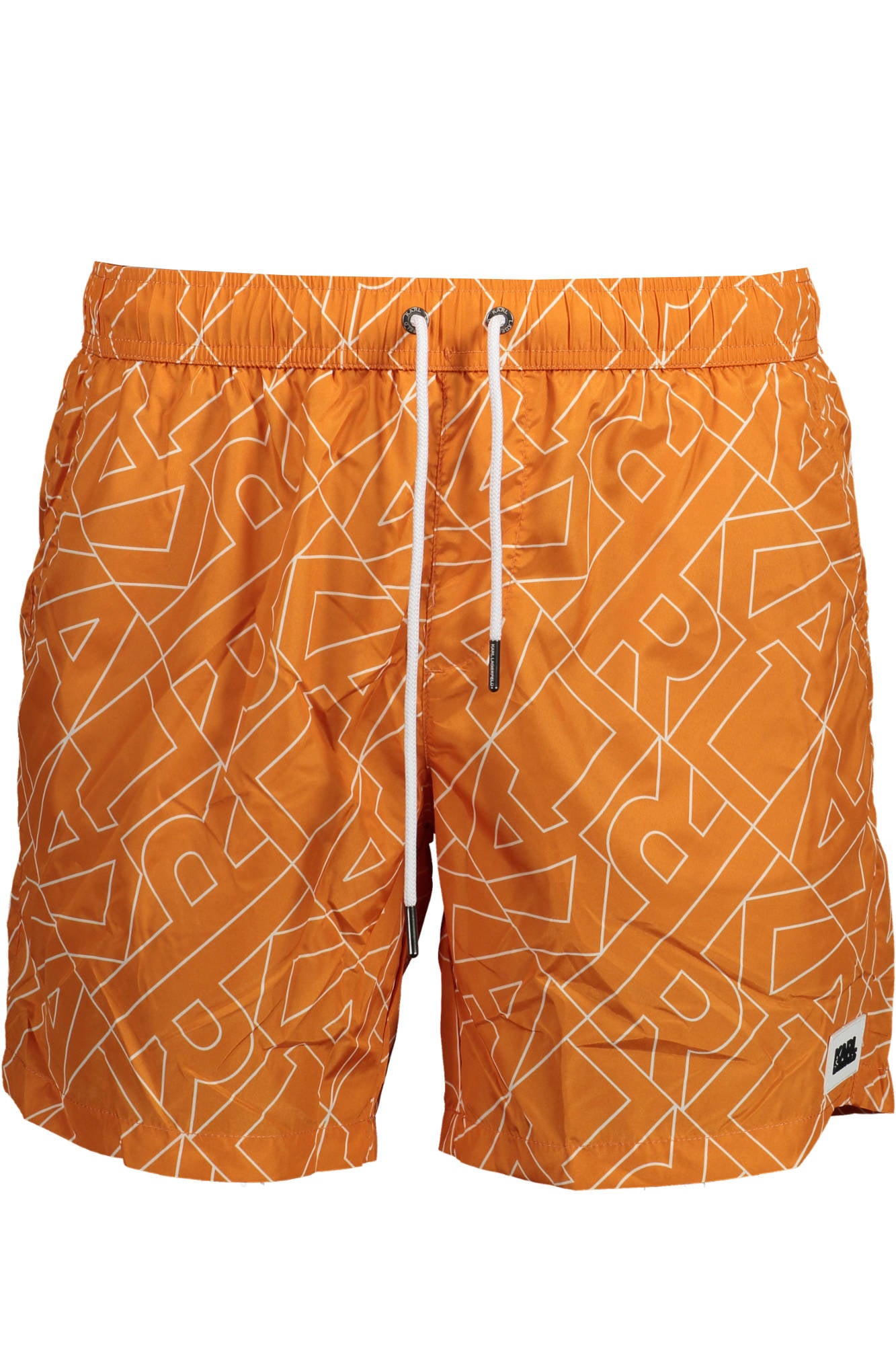 KL22MBM03_ARANCIO_ORANGE – Herren Badeshorts Orange: Mittlere Länge mit Kontrastdetails & Taschen – Größe: S – Farbe: Arancione
