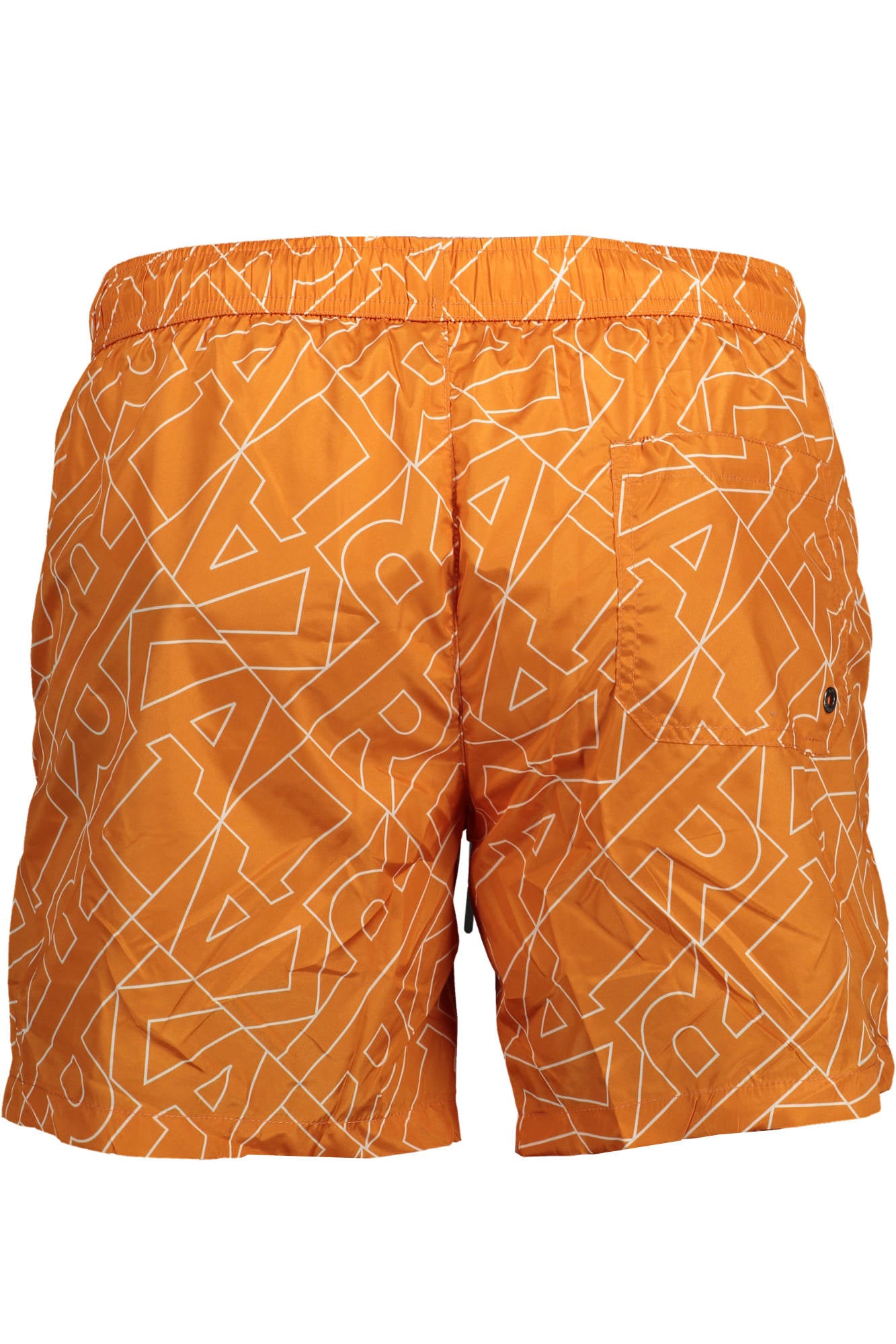 KL22MBM03_ARANCIO_ORANGE – Herren Badeshorts Orange: Mittlere Länge mit Kontrastdetails & Taschen – Größe: S – Farbe: Arancione