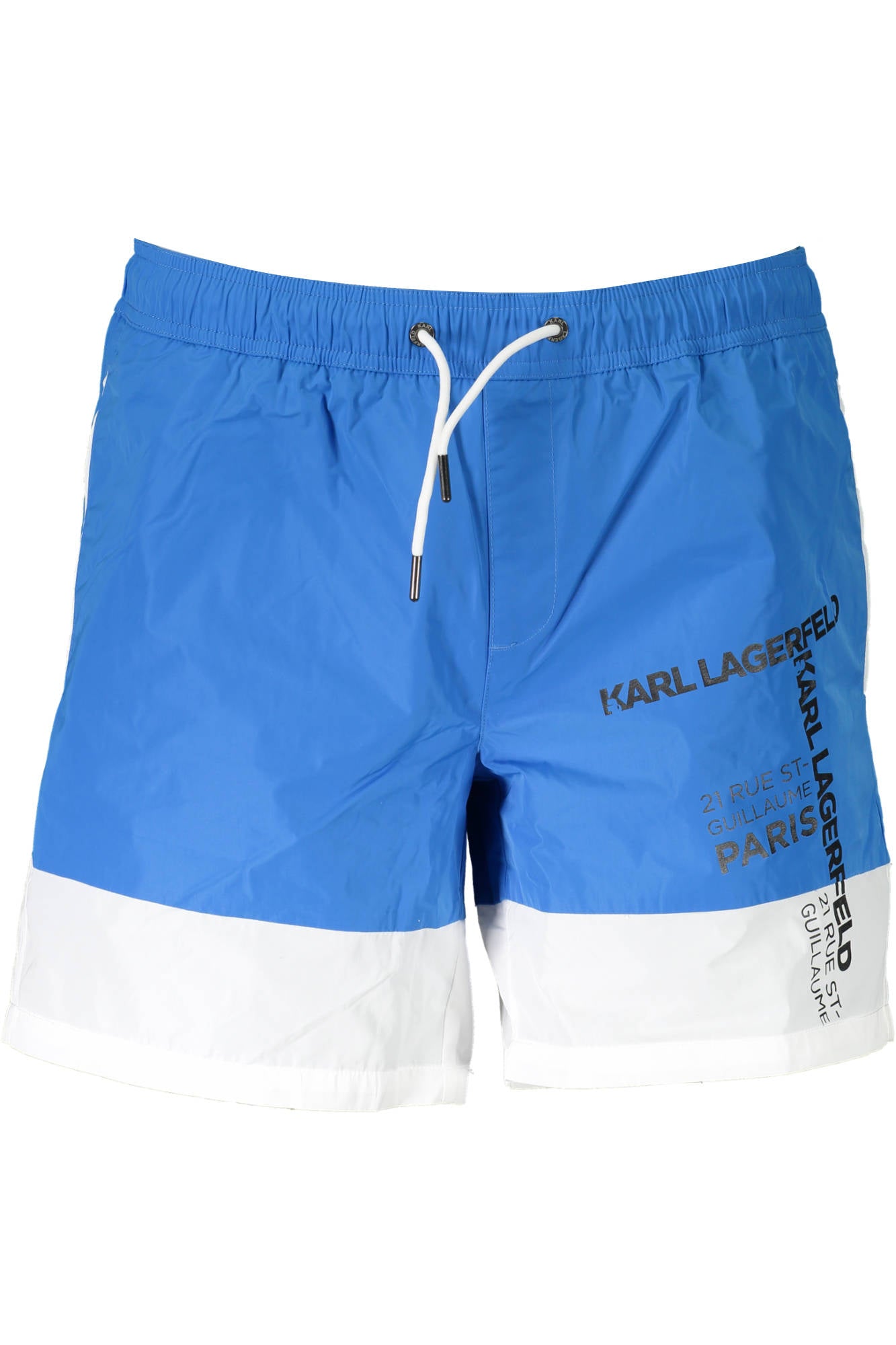 KL20MBM02_AZZURRO_BLUE – Stylische blaue Bade-Boxershorts mit Taschen & Logo-Details für Herren – Größe: S, M – Farbe: Azzurro