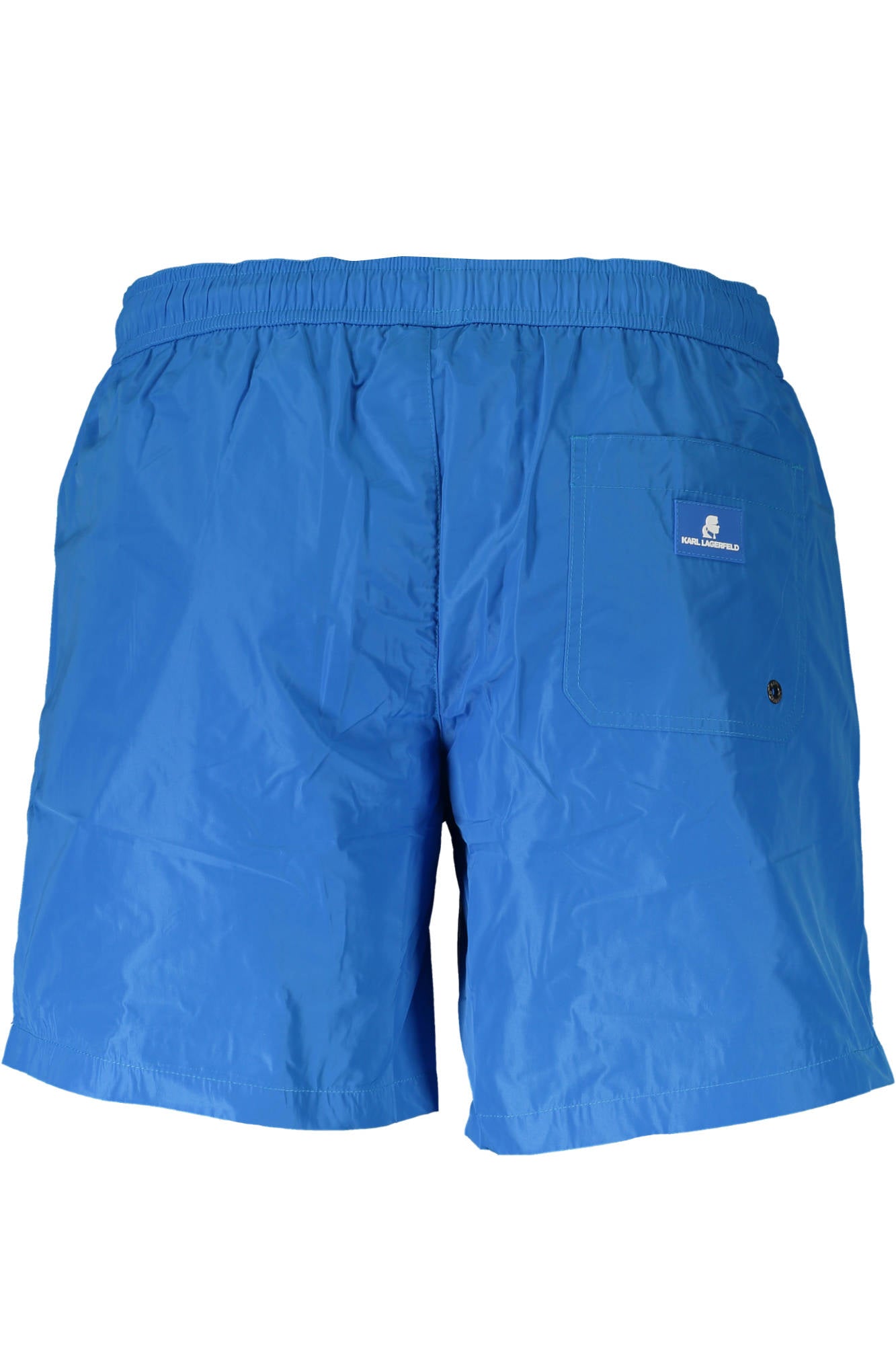 KL20MBM01_AZZURRO_BLUE – Strandmode Herren: Blaue Badehose mit Kontrastdetails und Taschen – Größe: S, M, L, 2XL – Farbe: Azzurro