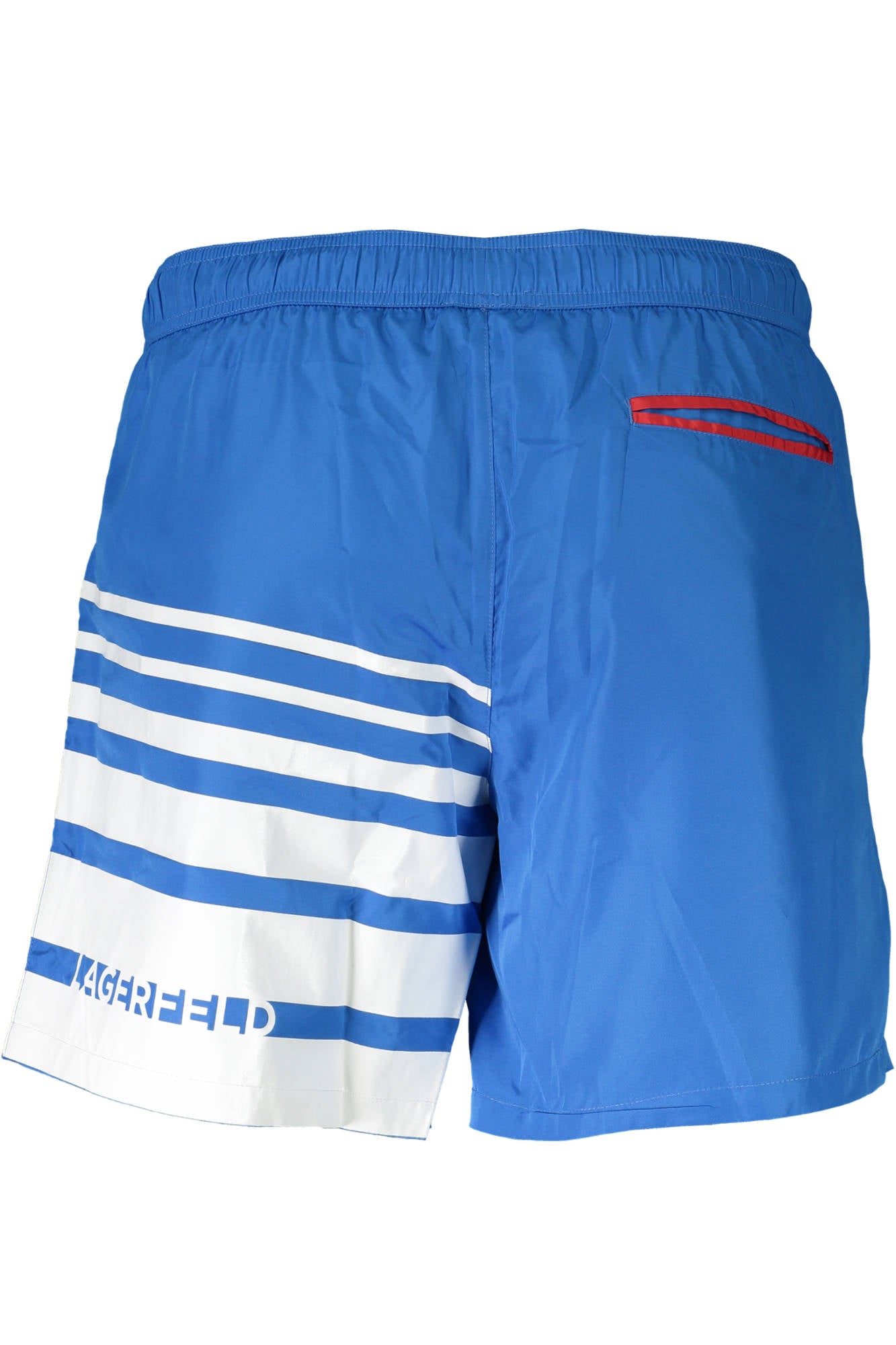 KL20MBM03_AZZURRO_BLUE – Herren Badeshorts in Blau - Mittellang mit Taschen & Kordelzug – Größe: S – Farbe: Azzurro