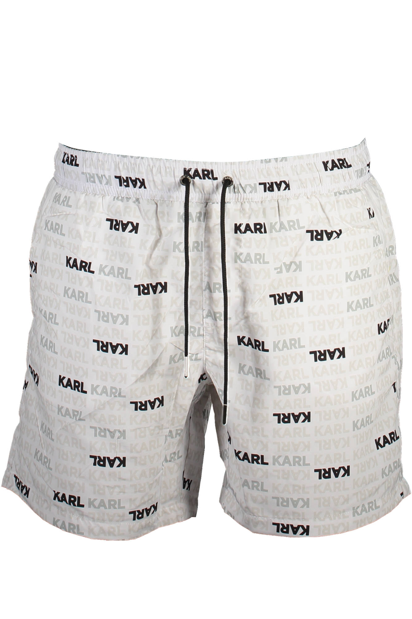 KL21MBM06_BIANCO_WHITE – Stylische weiße Herren-Badeshorts mit Kontrastdetails und Komfort – Größe: S, M – Farbe: Bianco