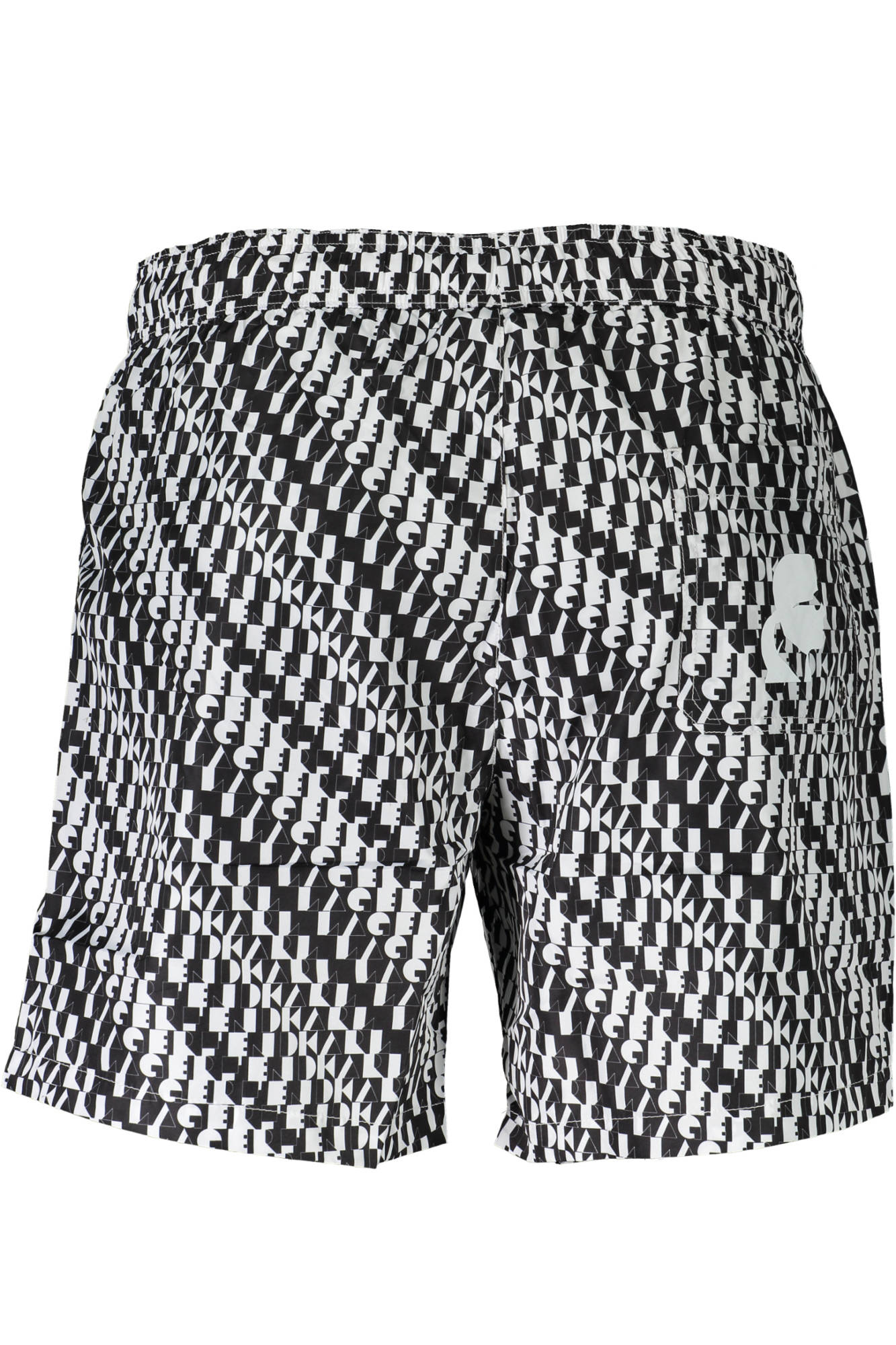 KL20MBM09_BIANCO_BLACKWHITE – Elegante weiße Herren-Badeboxer mit Taschen & Kordeldetails – Größe: S, M, L, 2XL – Farbe: Bianco