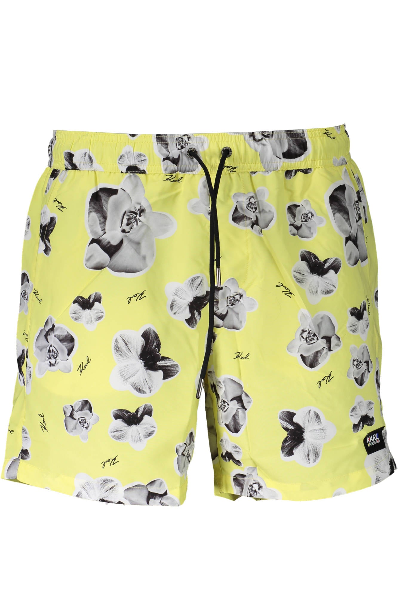 KL20MBM12_GIALLO_YELLOW – Herren Badeshorts Gelb mit Taschen & Kordelzug - Stilvolle Badehose – Größe: S, M, L, XL, 2XL – Farbe: Giallo
