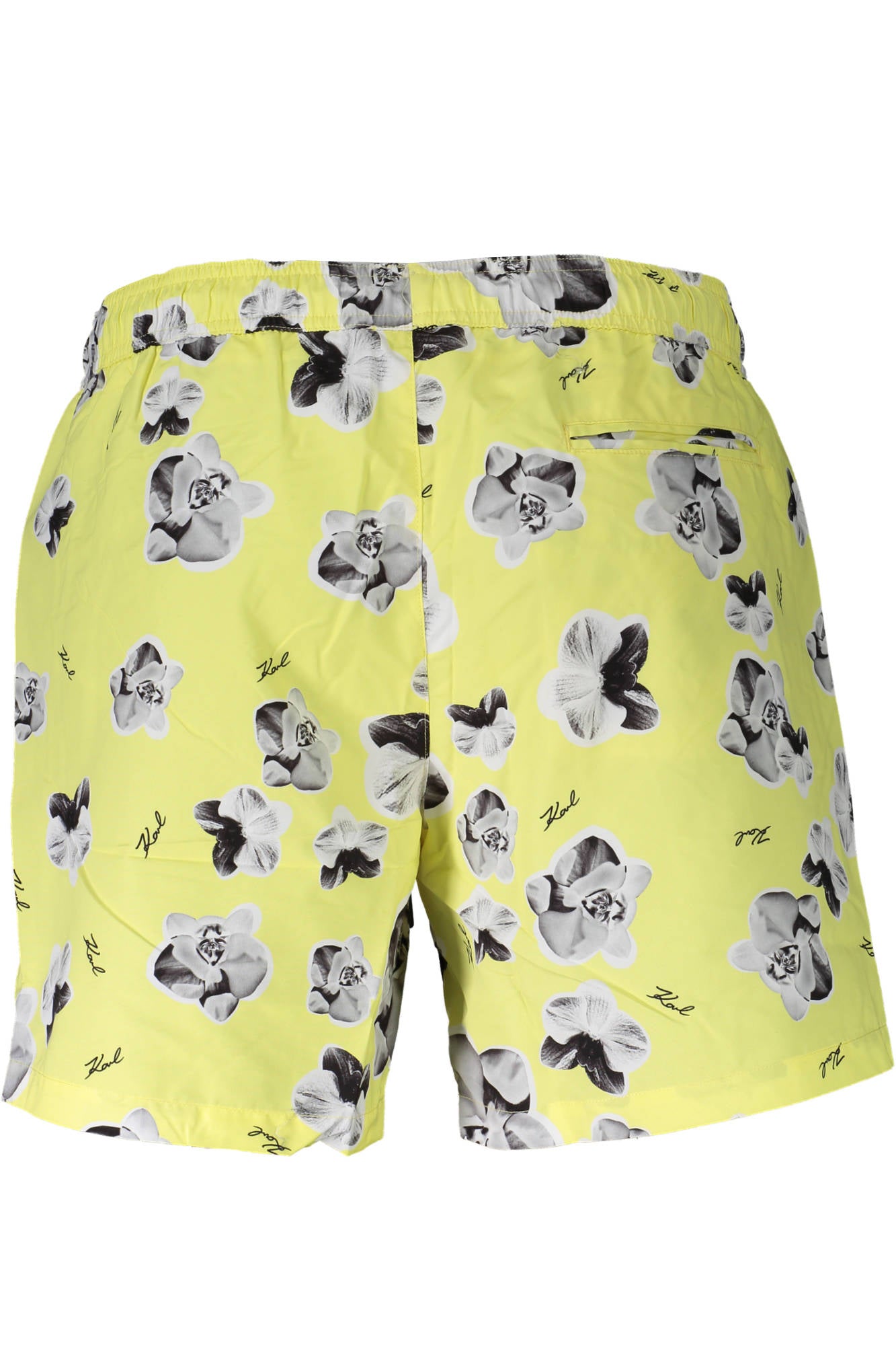 KL20MBM12_GIALLO_YELLOW – Herren Badeshorts Gelb mit Taschen & Kordelzug - Stilvolle Badehose – Größe: S, M, L, XL, 2XL – Farbe: Giallo