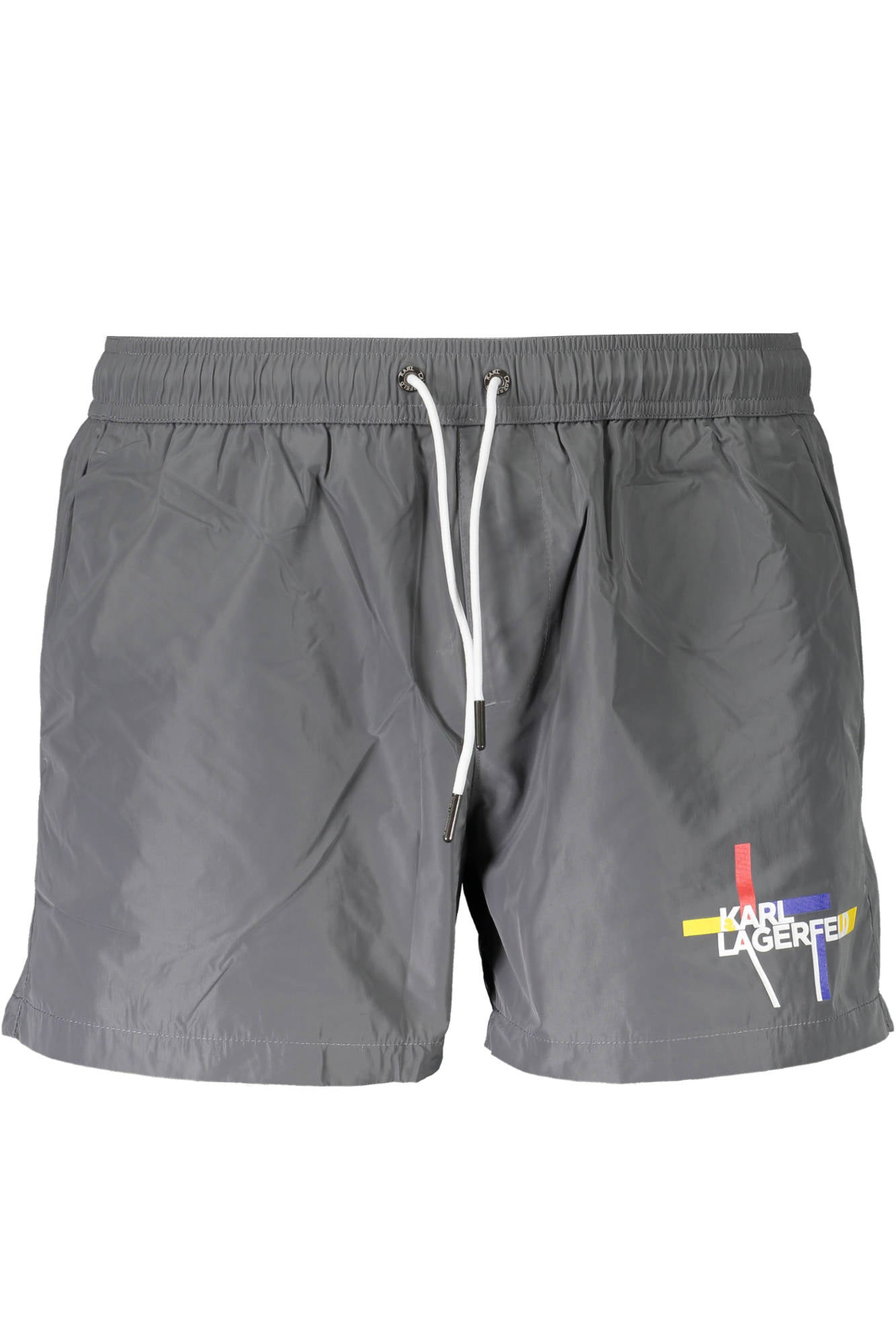 KL20MBS01_GRIGIO_GREY – Stylische Graue Badeshorts für Herren mit Taschen & Innenslip – Größe: S, M – Farbe: Grigio