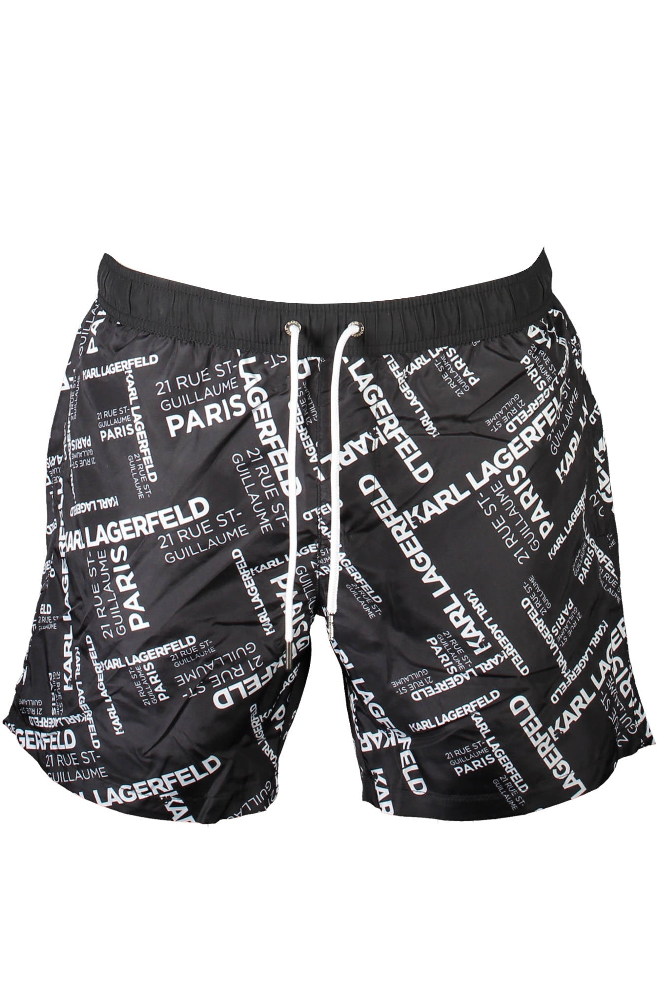 KL21MBM14_NERO_BLACK – Schwarze Herren-Badeshorts mit Innenslip und kontrastierenden Details – Größe: S, M, L – Farbe: Nero