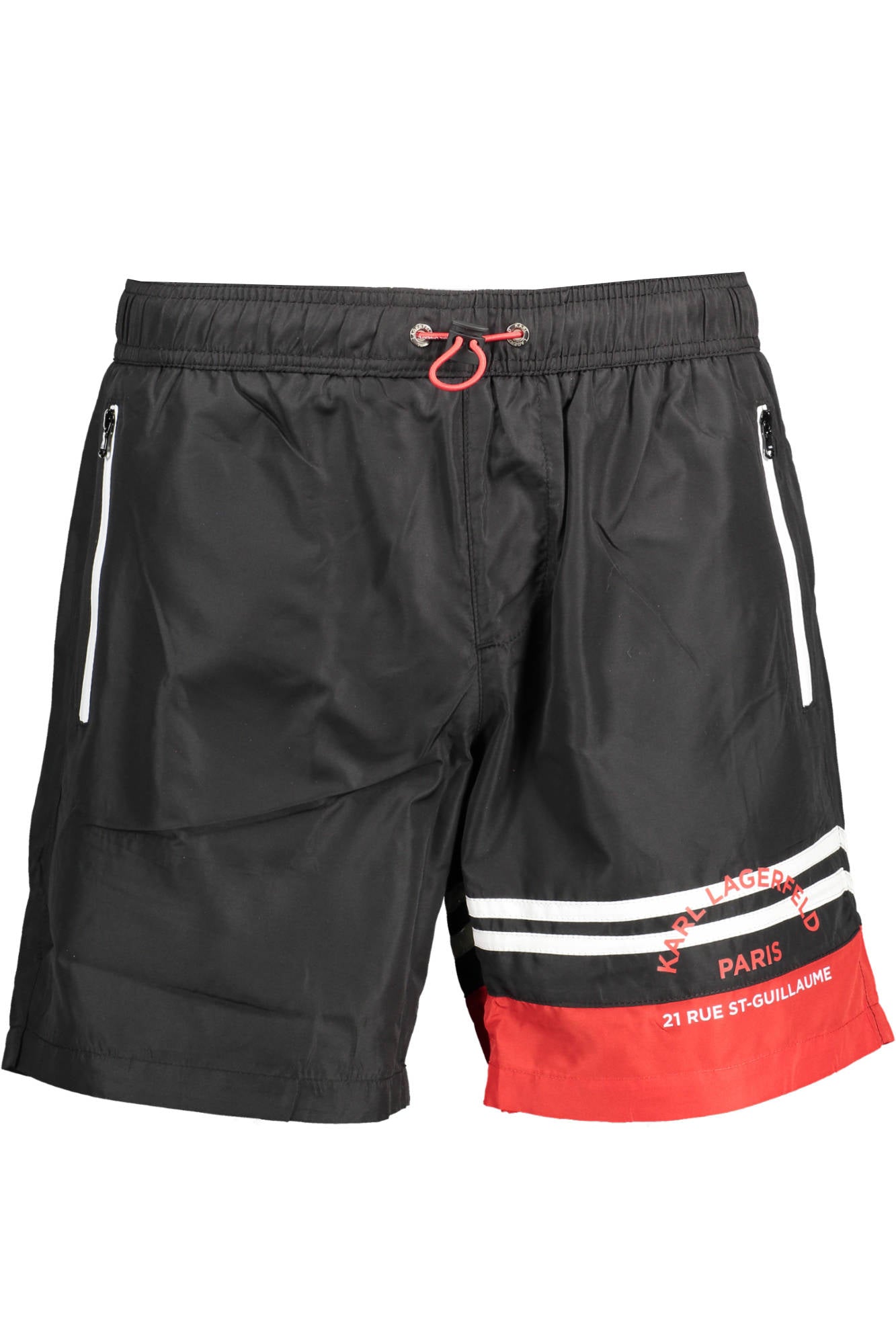 KL22MBM05_NERO_BLACK – Stilvolle Herren Badehose Schwarz mit Taschen und Innenslip – Größe: S, M, L – Farbe: Nero