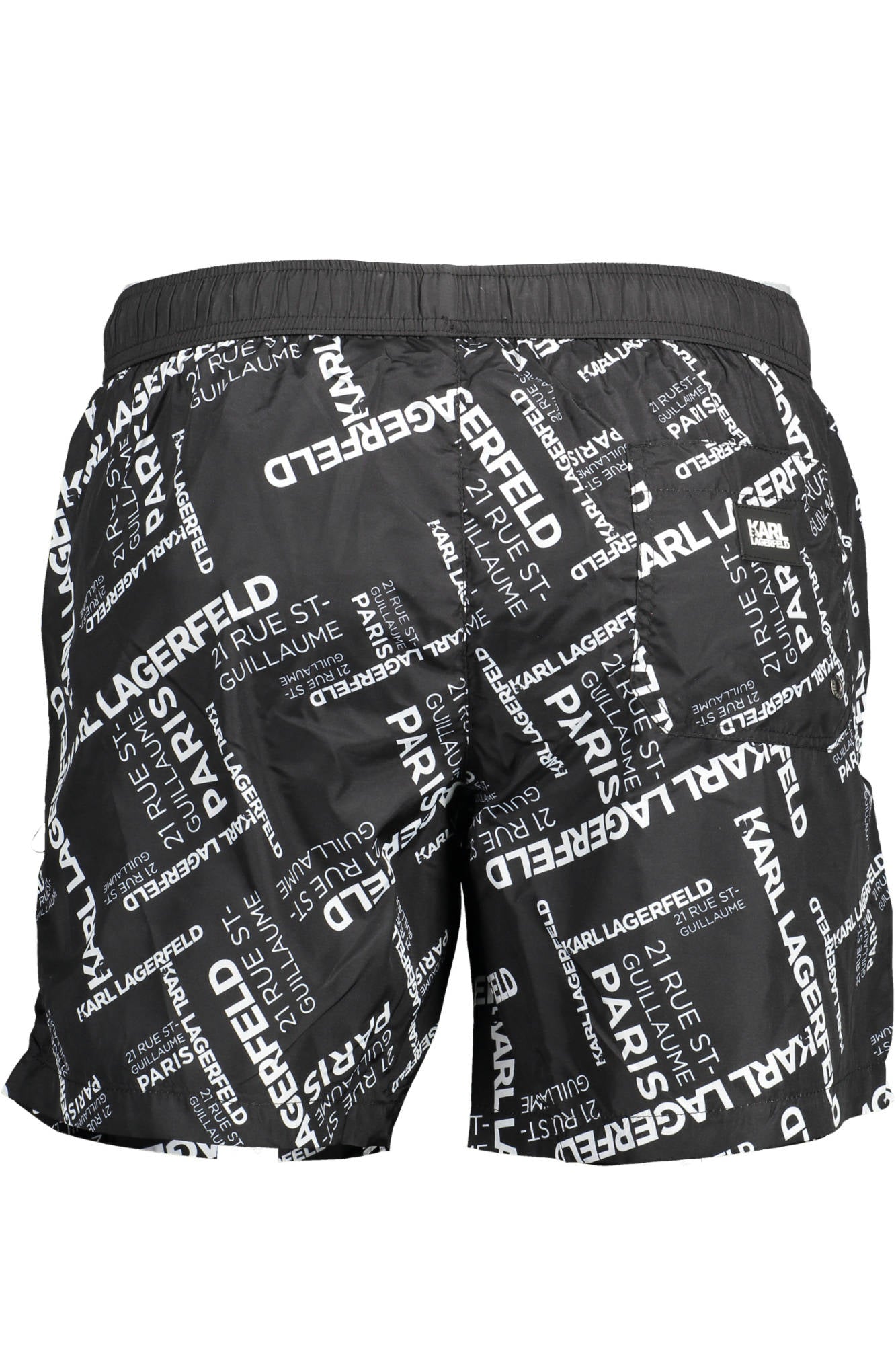 KL22MBM09_NERO_BLACK – Elegante Herrenschwimmbekleidung: Schwarze Badehose mit Details – Größe: S, M – Farbe: Nero