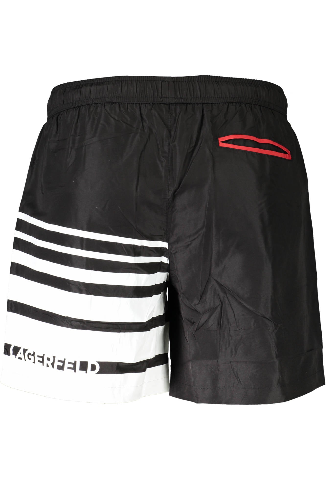 KL20MBM03_NERO_BLACK – Elegante schwarze Herren-Badeshorts mit Logo und Kordelzug – Größe: S, M – Farbe: Nero