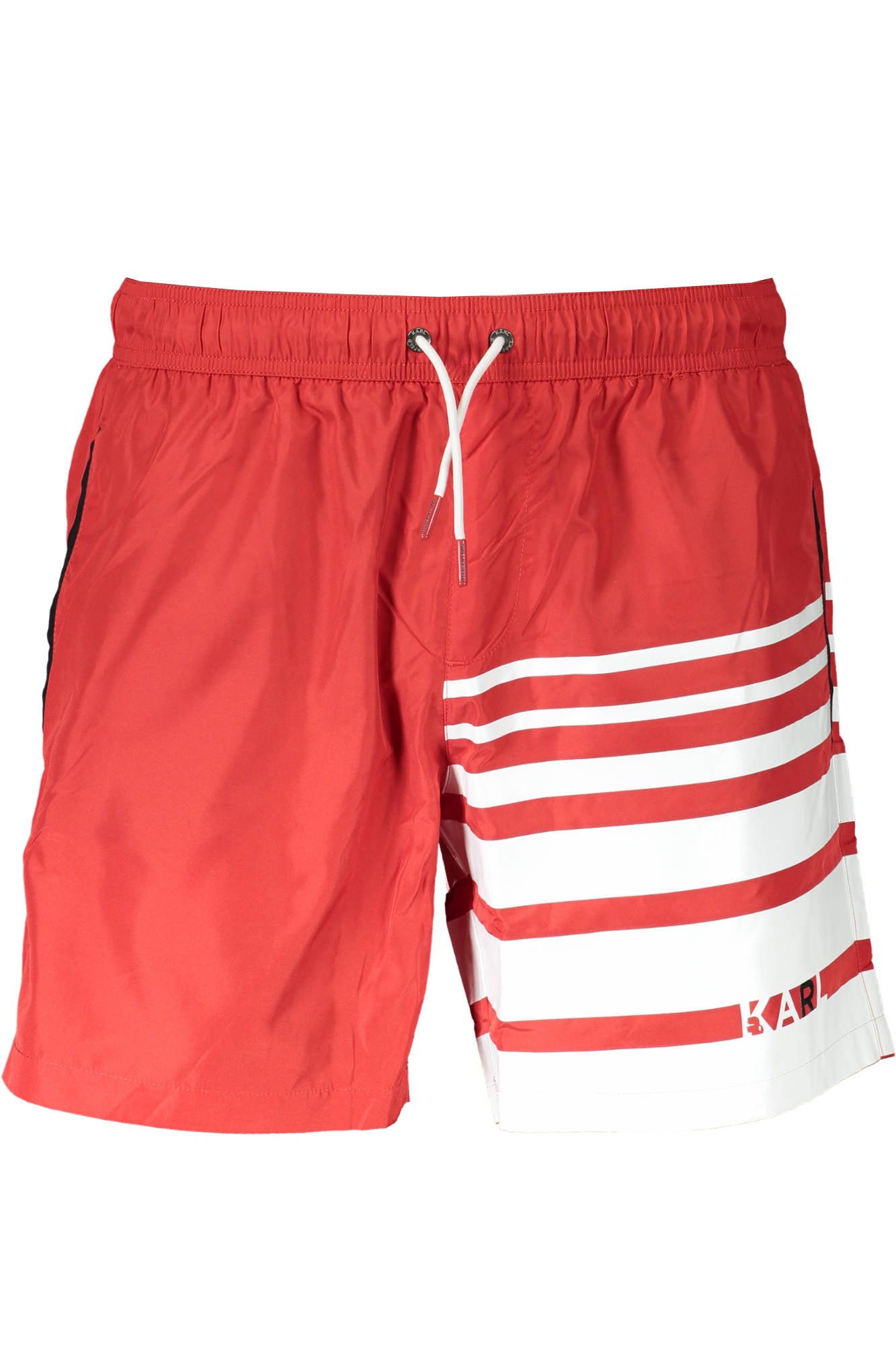 KL20MBM03_ROSSO_RED – Herren-Badeslip Rot: Mittellange Badehose mit Taschen und Muster – Größe: S, M, L, XL, 2XL – Farbe: Rosso