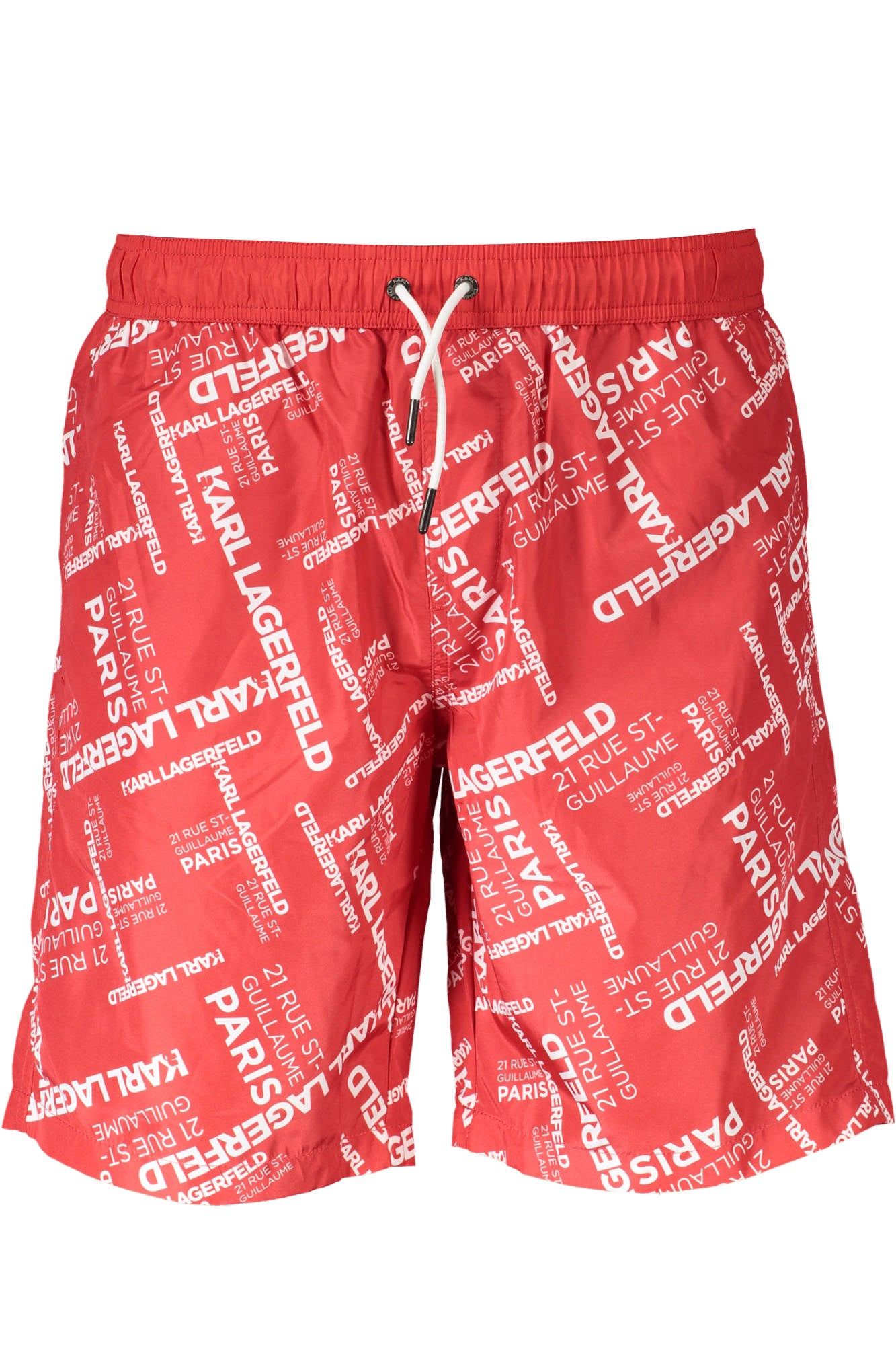 KL20MBL01_ROSSO_RED – Trendiger Herren-Badeslip in Rot mit Taschen und Kordelzug – Größe: S, M, L – Farbe: Rosso