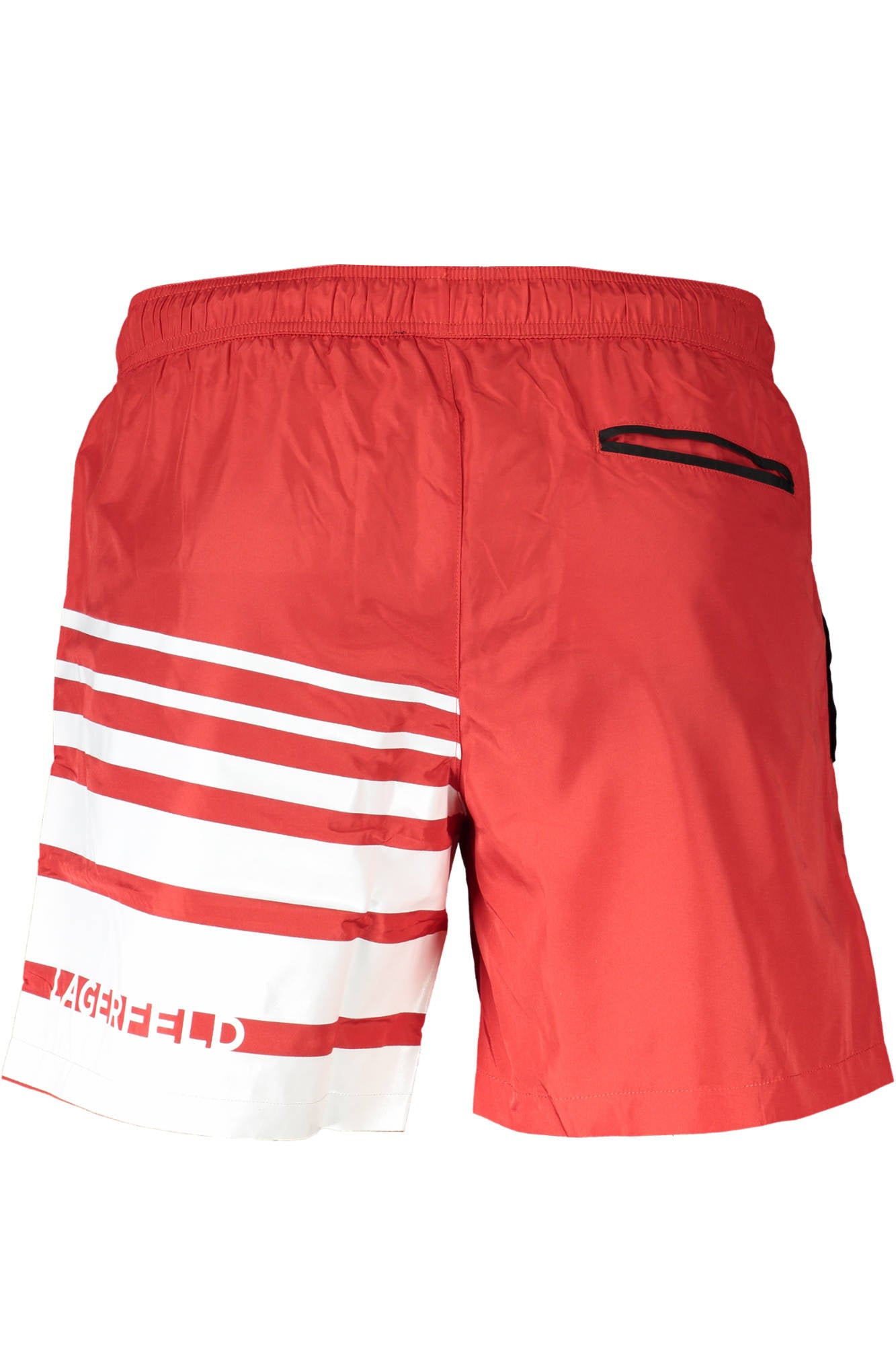 KL20MBM03_ROSSO_RED – Herren-Badeslip Rot: Mittellange Badehose mit Taschen und Muster – Größe: S, M, L, XL, 2XL – Farbe: Rosso
