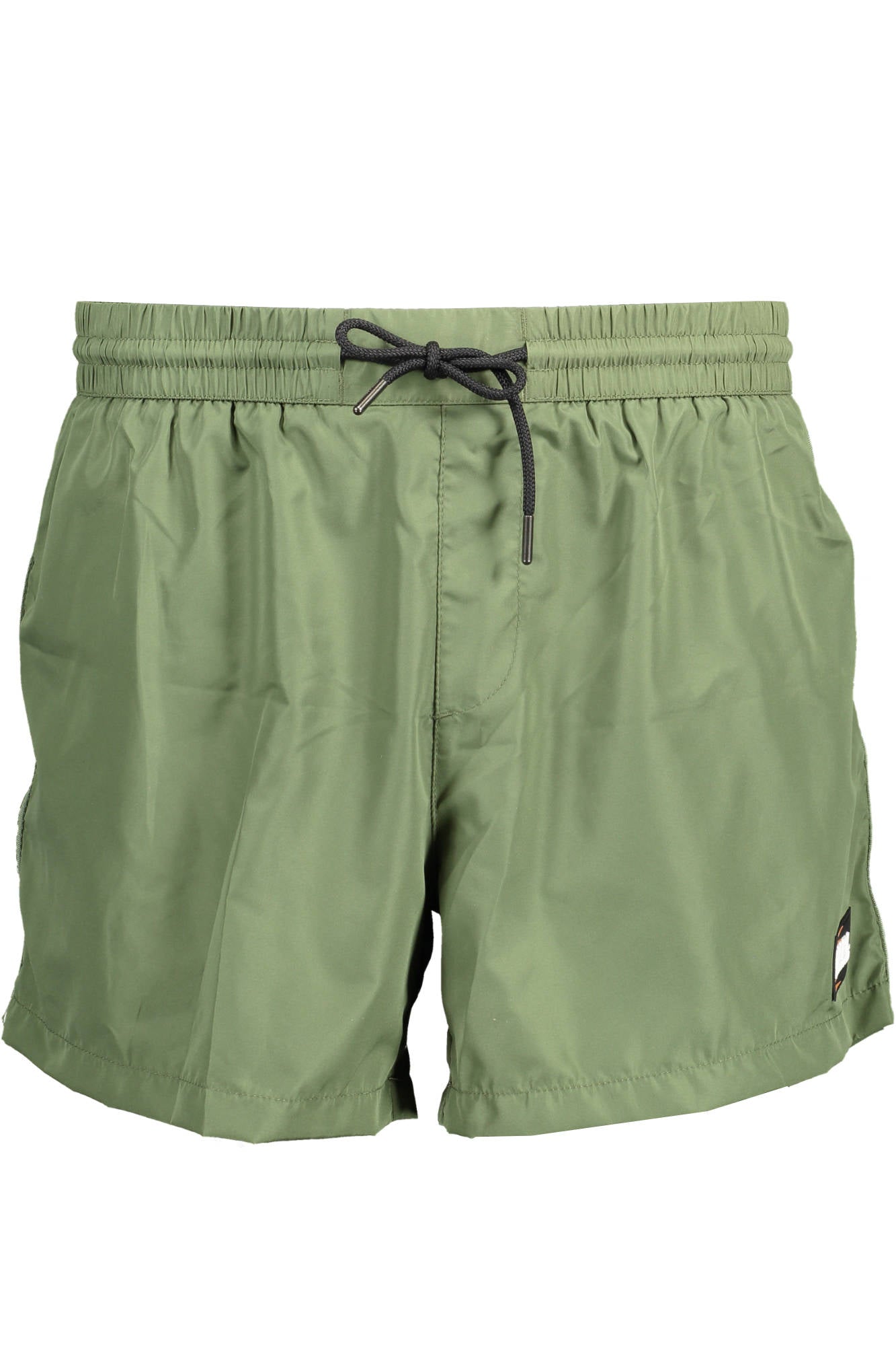 KL22MBS01_VERDE_MILITARY – Stylische grüne Herren-Badeshorts mit elastischem Bund & Details. – Größe: S – Farbe: Verde
