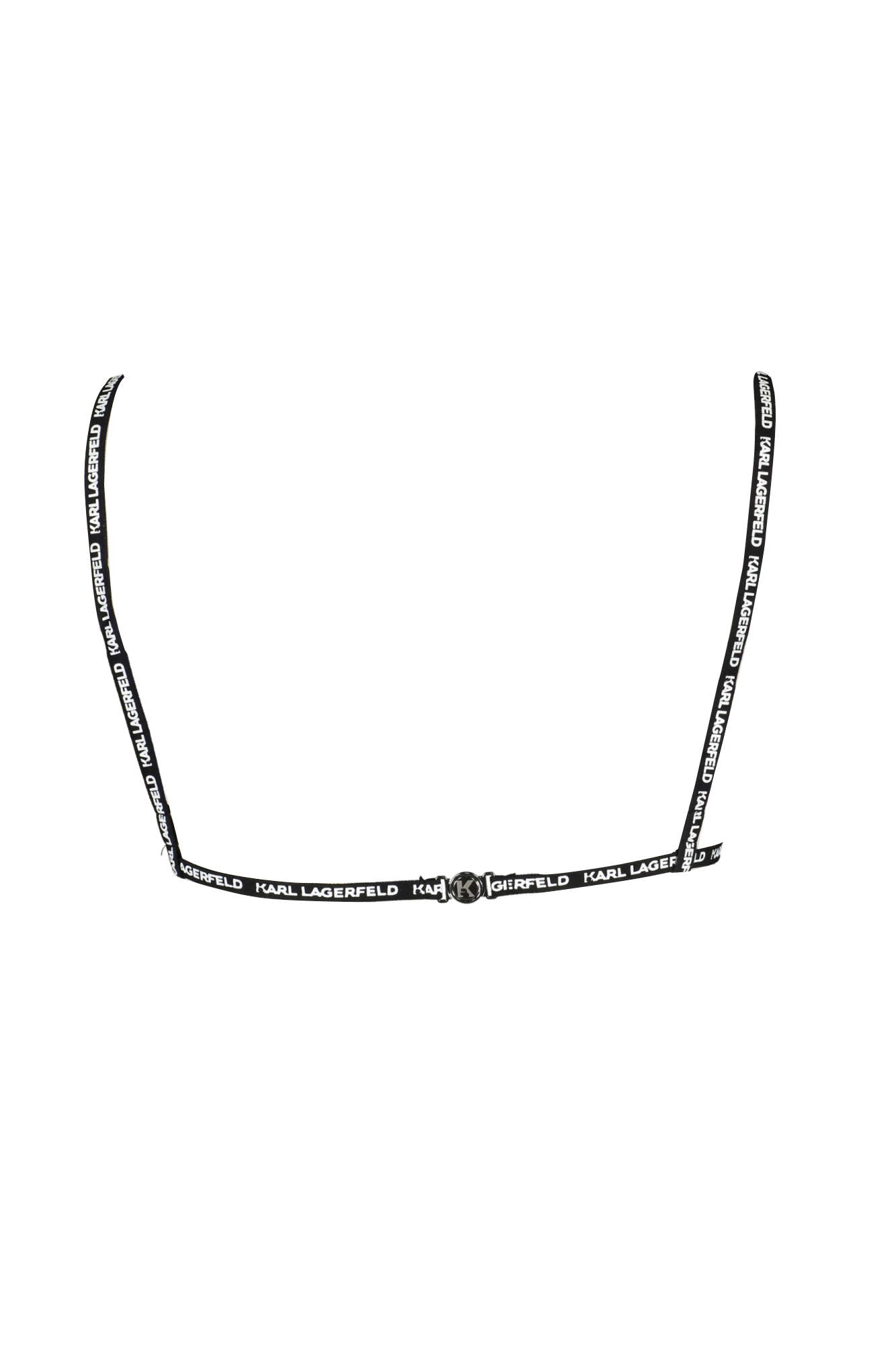 KL21WTP03_NERO_ONLY-ONE-C – Damenoberteil Schwarz - Dreieckiger Bikini mit Kontrastdetails & Logo – Größe: XS – Farbe: Nero