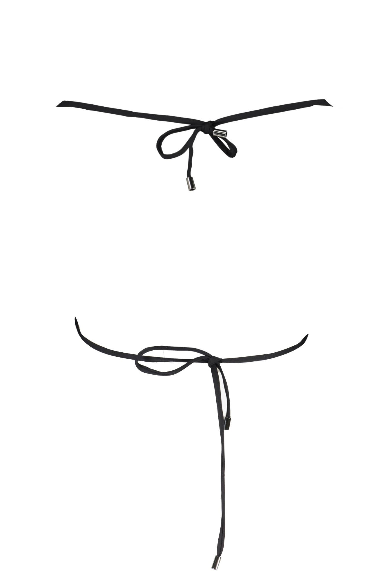 KL21WTP09_NERO_BLACK – Elegantes Damen Bikini Oberteil in Schwarz mit Kontrastdetails & Logo – Größe: XS – Farbe: Nero