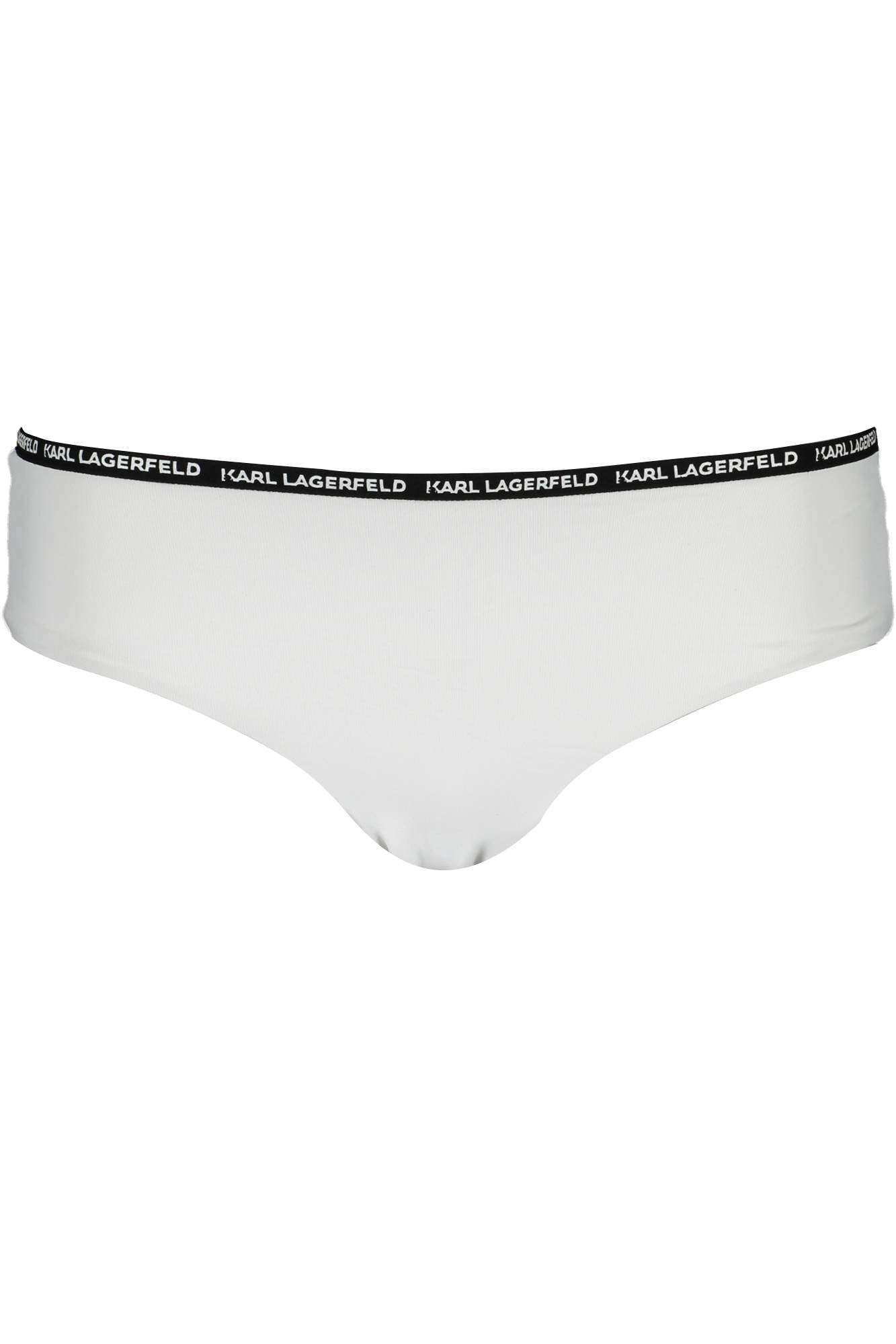 KL21WBT02_BIANCO_WHITE – Elegantes Damen-Badehosen-Unterteil in Weiß mit Kontrastdetails – Größe: XS, M – Farbe: Bianco
