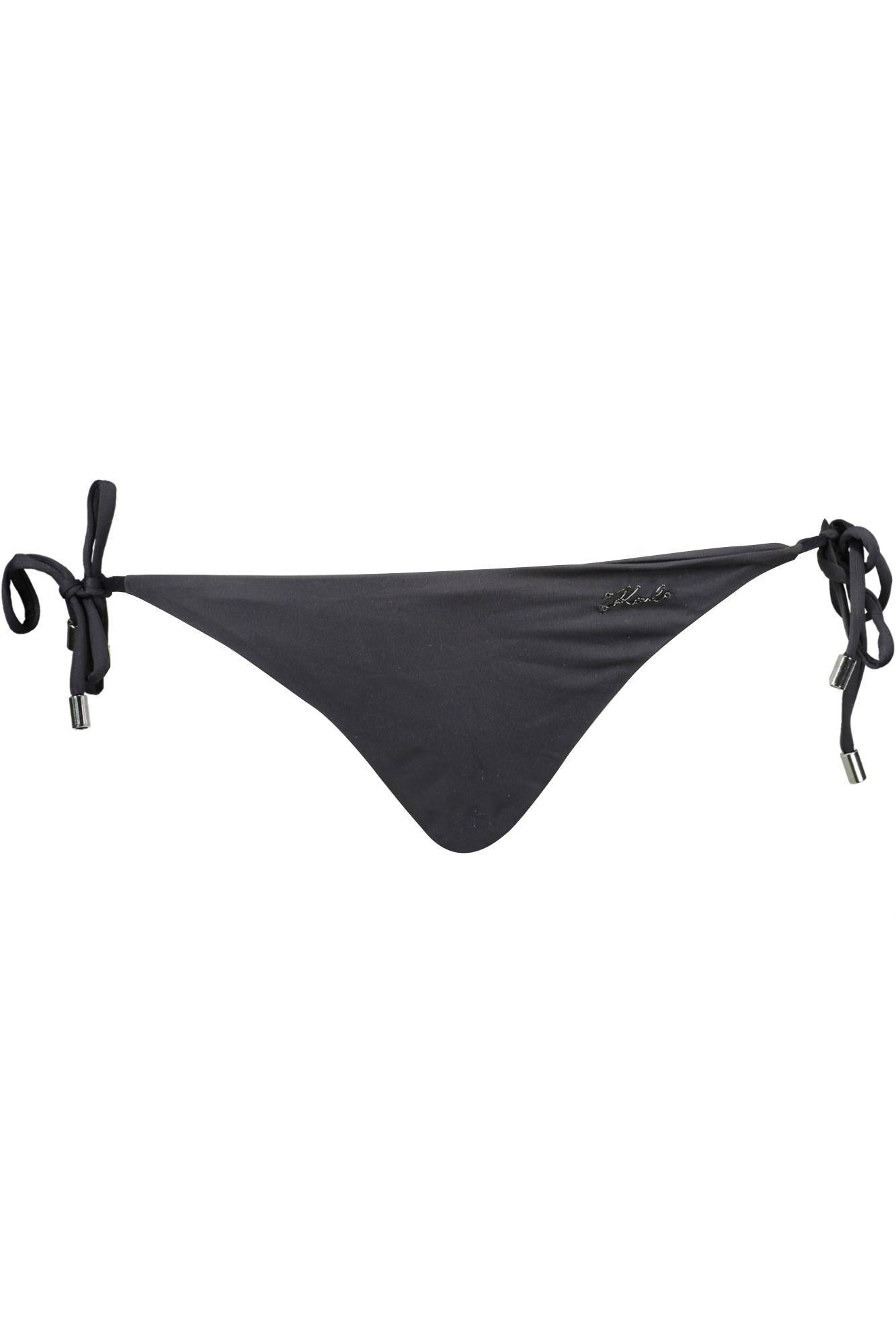 KL21WBT11_NERO_ONLY-ONE-C – Elegante Damen Bikinihöschen in Schwarz – Verstellbare Bänder & Logo – Größe: XS – Farbe: Nero