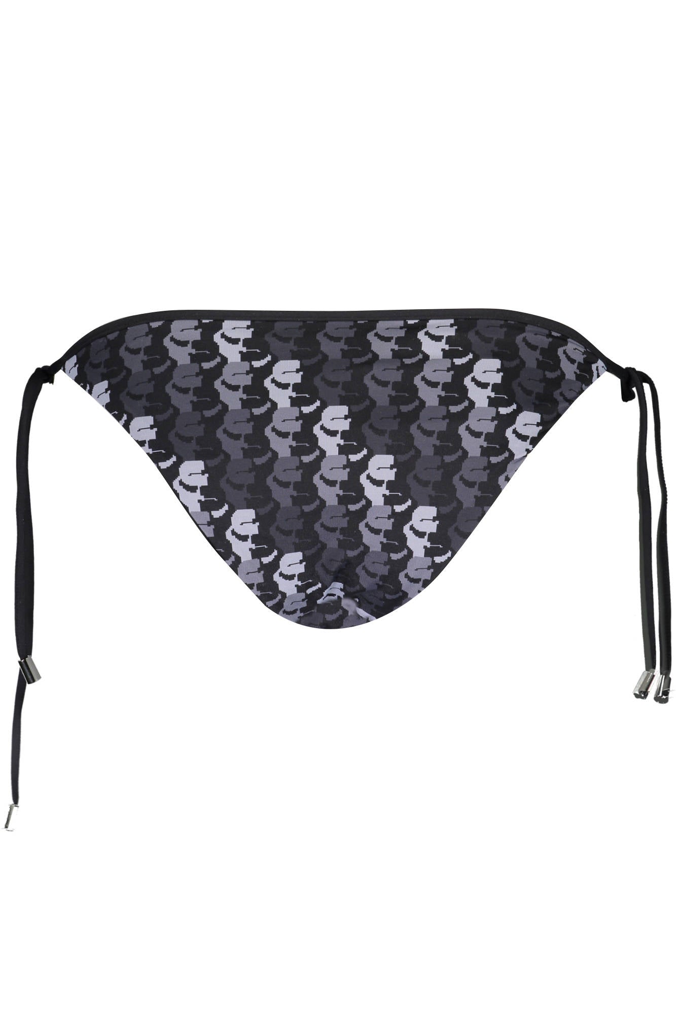 KL21WBT17_NERO_BLACK – Elegante Damen-Badehose in Schwarz mit Kontrastdetails und Bändern – Größe: XS – Farbe: Nero