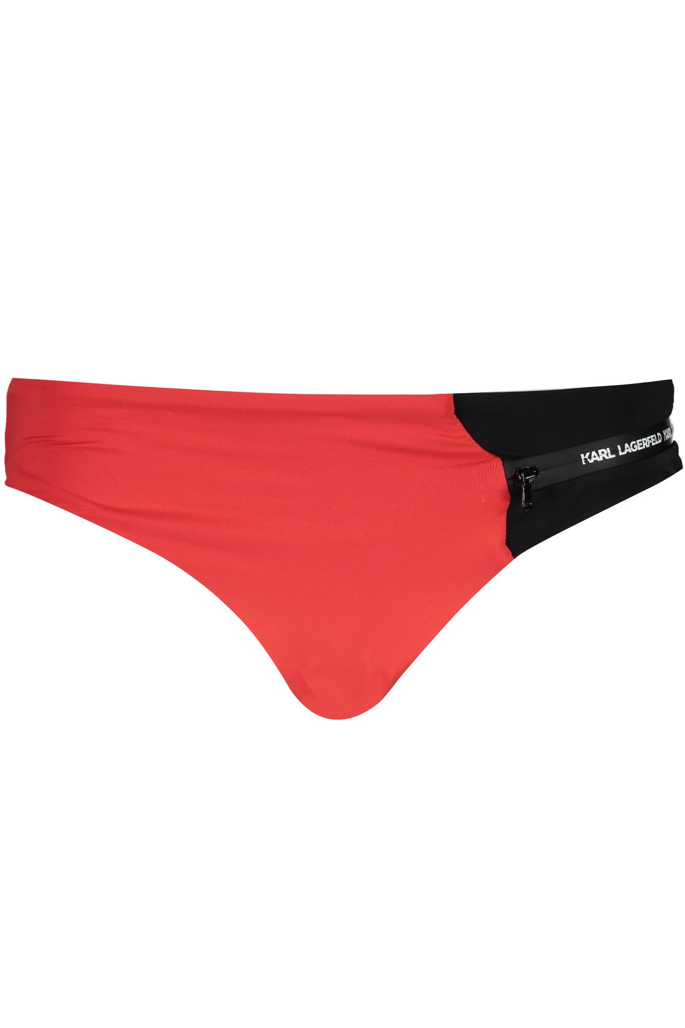 KL21WBT23_ROSSO_RED – Damen Badehose Rot mit Kontrastdetails und Logo für den Strand – Größe: XS – Farbe: Rosso