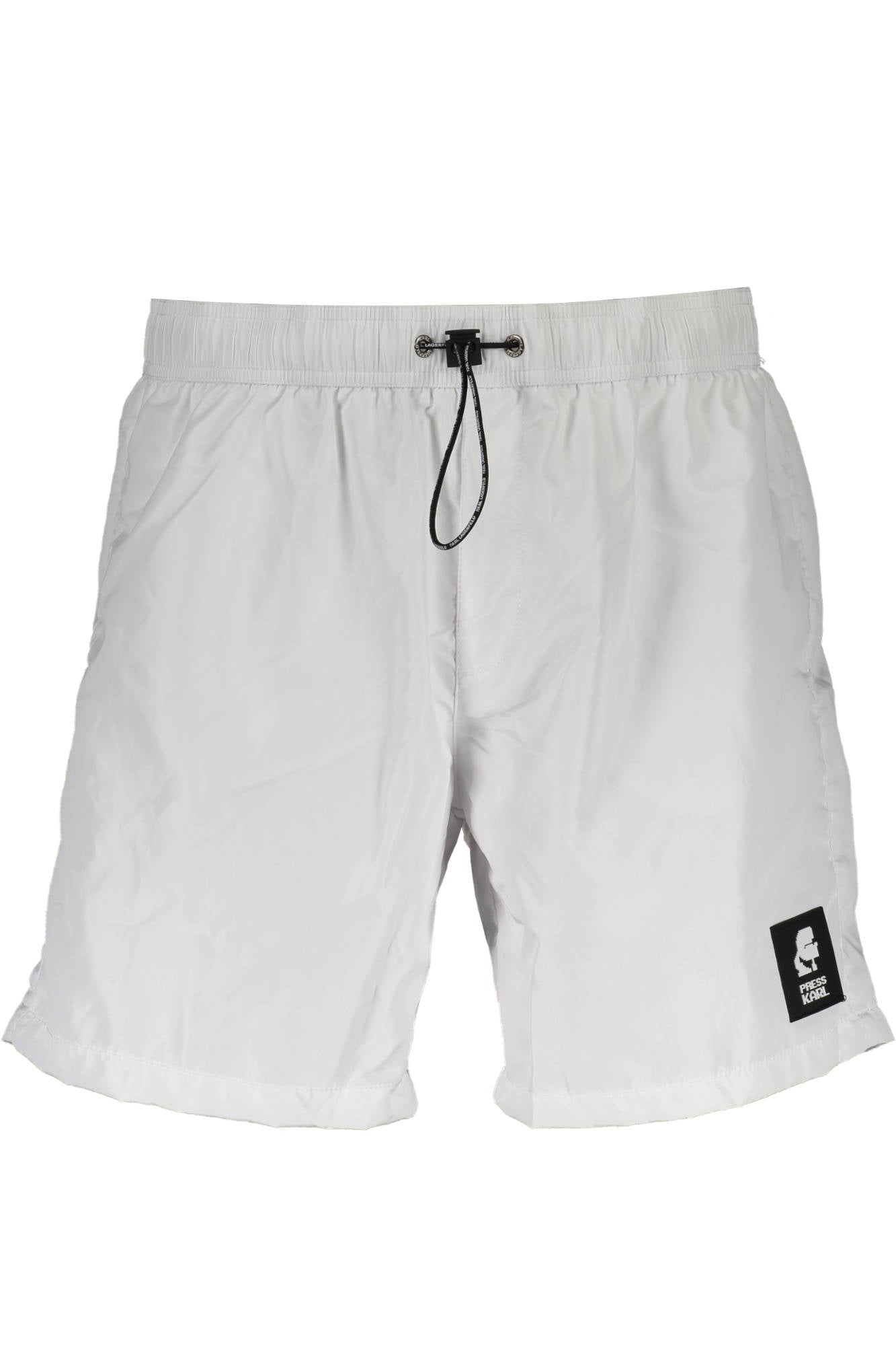 KL21MBM01_BIANCO_WHITE – Weiße Herren Bade-Boxershorts mit Taschen & Logo - Stilvoller Komfort – Größe: S, M, L, XL – Farbe: Bianco