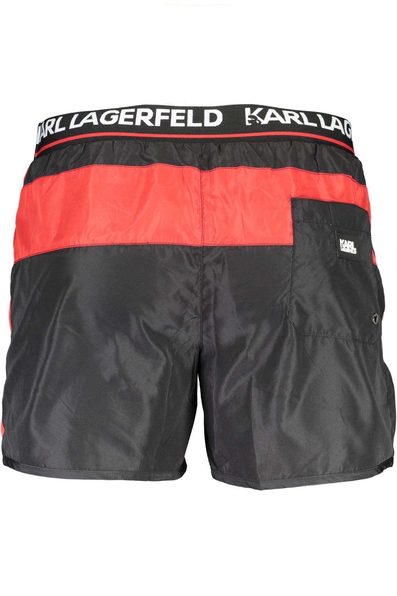 KL21MBS04_NERO_BLACK – Herren Bade-Boxershorts Schwarz mit Taschen & Elastischem Bund – Größe: S, M, L, XL – Farbe: Nero