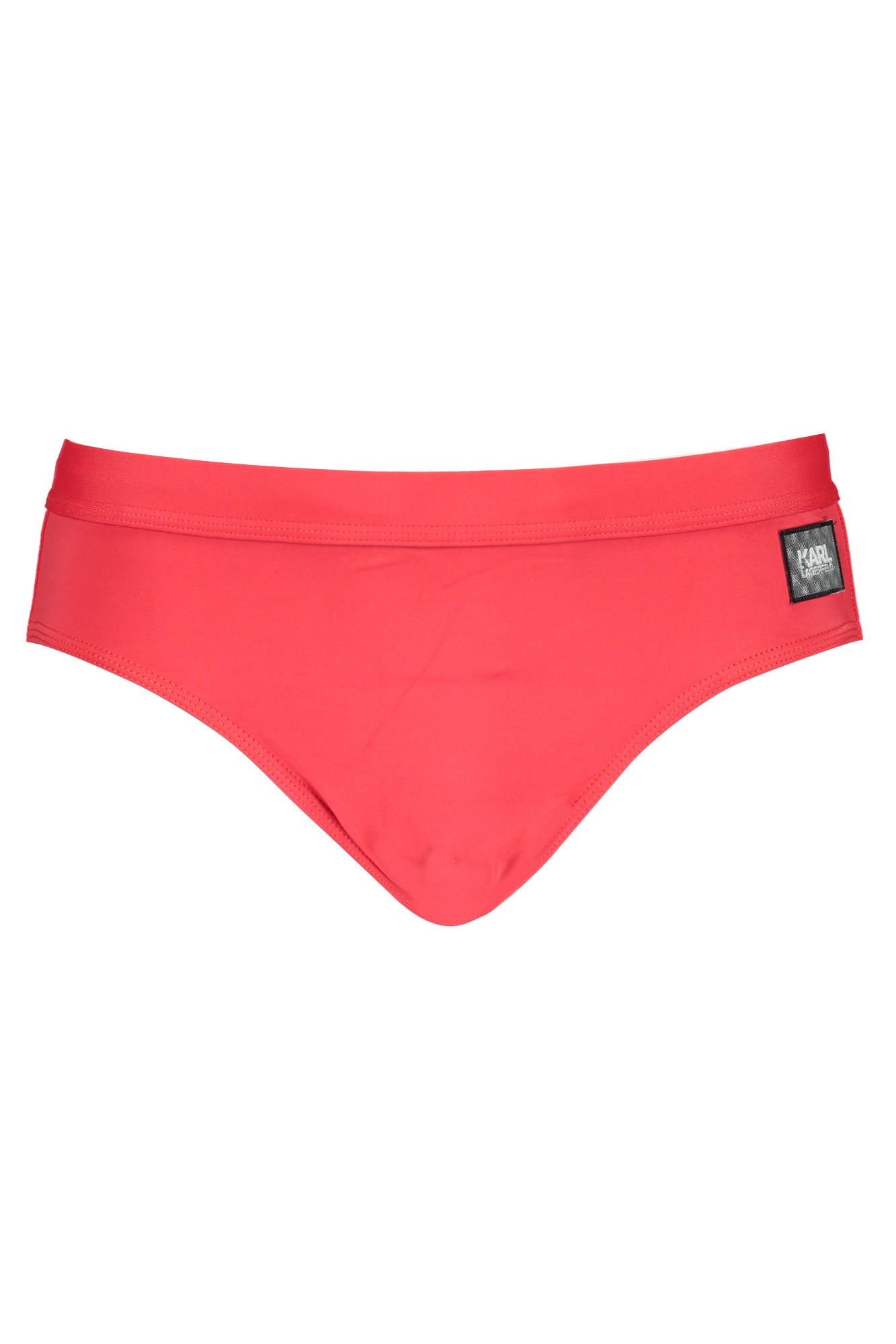 KL21MSP01_ROSSO_RED – Trendige Herren-Badehose in Rot mit Bindebändern und Logo-Detail – Größe: S – Farbe: Rosso
