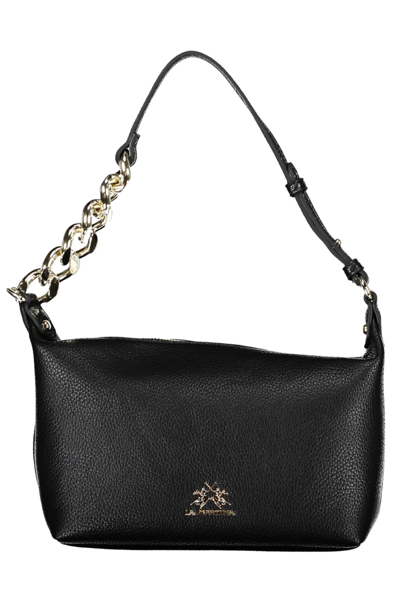 LMBA01093T_NERO_BLACK – Elegante Damen Schultertasche in Schwarz mit verstellbarem Riemen – Größe: UNI – Farbe: Nero