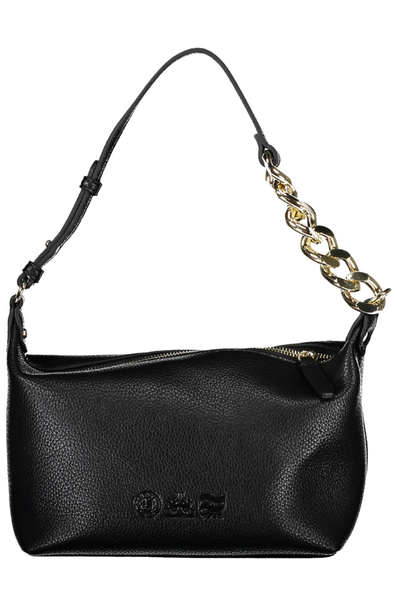 LMBA01093T_NERO_BLACK – Elegante Damen Schultertasche in Schwarz mit verstellbarem Riemen – Größe: UNI – Farbe: Nero