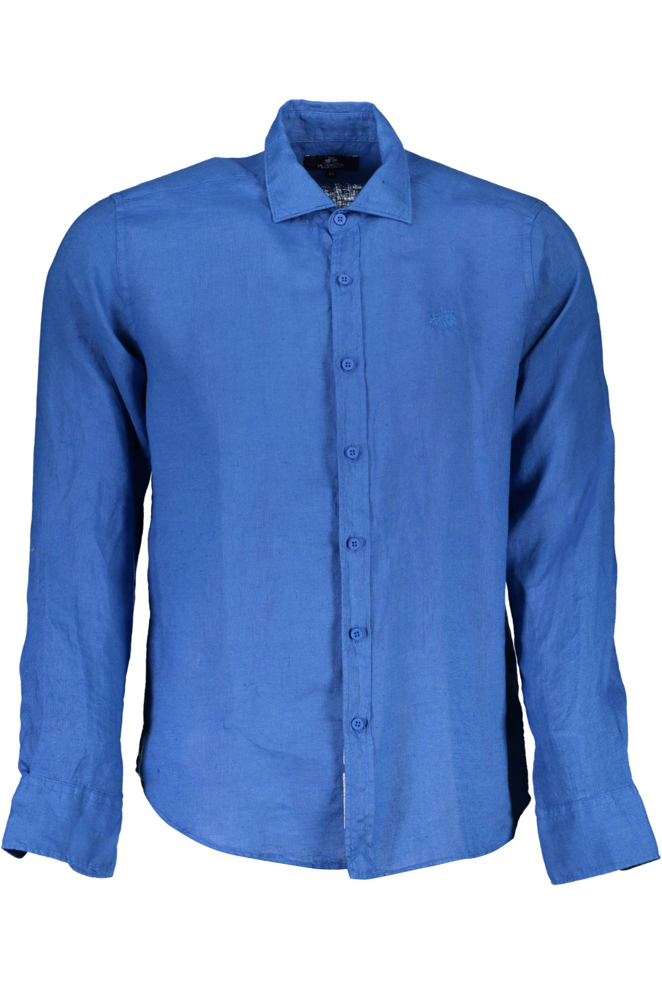 XMC005-TL319_BLU_07105 – Elegantes Herrenhemd Blau - Langarm, Stickerei, Regular Fit – Größe: S, M, L, XL – Farbe: Blu