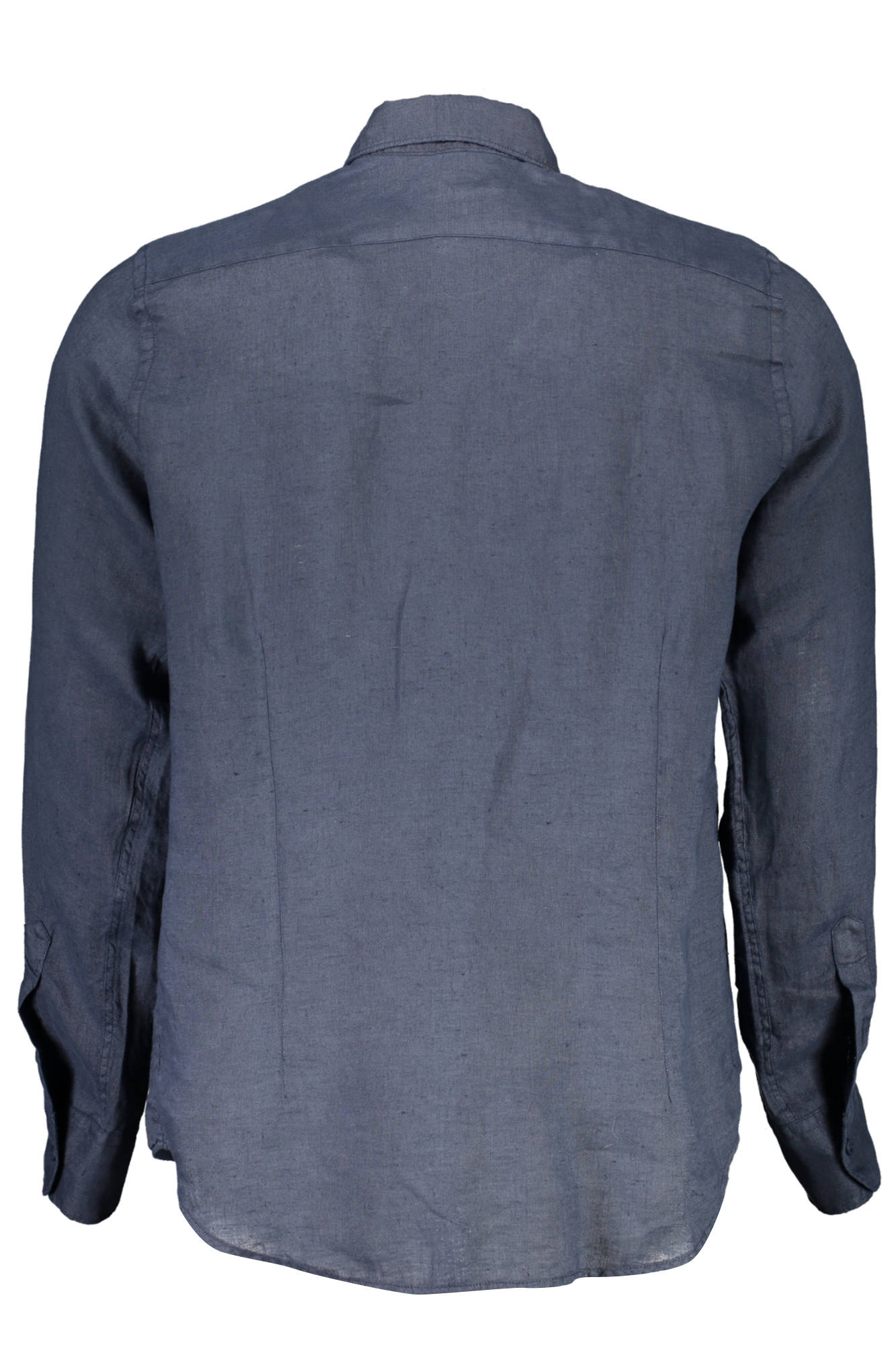 XMC005-TL319_BLU_07017 – Elegantes Herrenhemd Blau mit Haifischkragen und Stickerei – Größe: S, M, L, XL, 2XL – Farbe: Blu