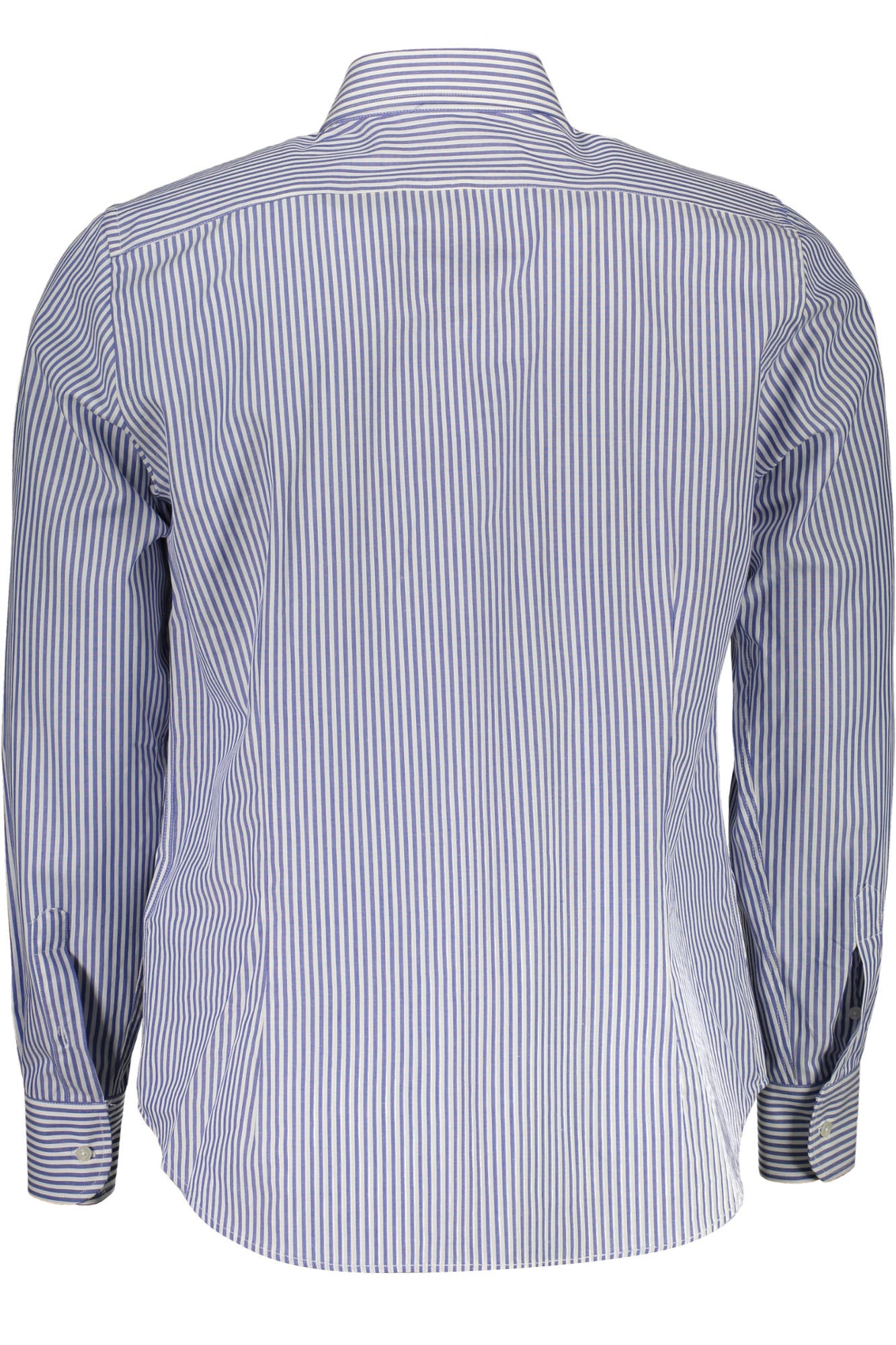 XMC007-PP340_BLU_S7055 – Elegantes Herrenhemd Blau: Langarm, Button-Down, Stickerei-Details – Größe: M, L, XL – Farbe: Blu