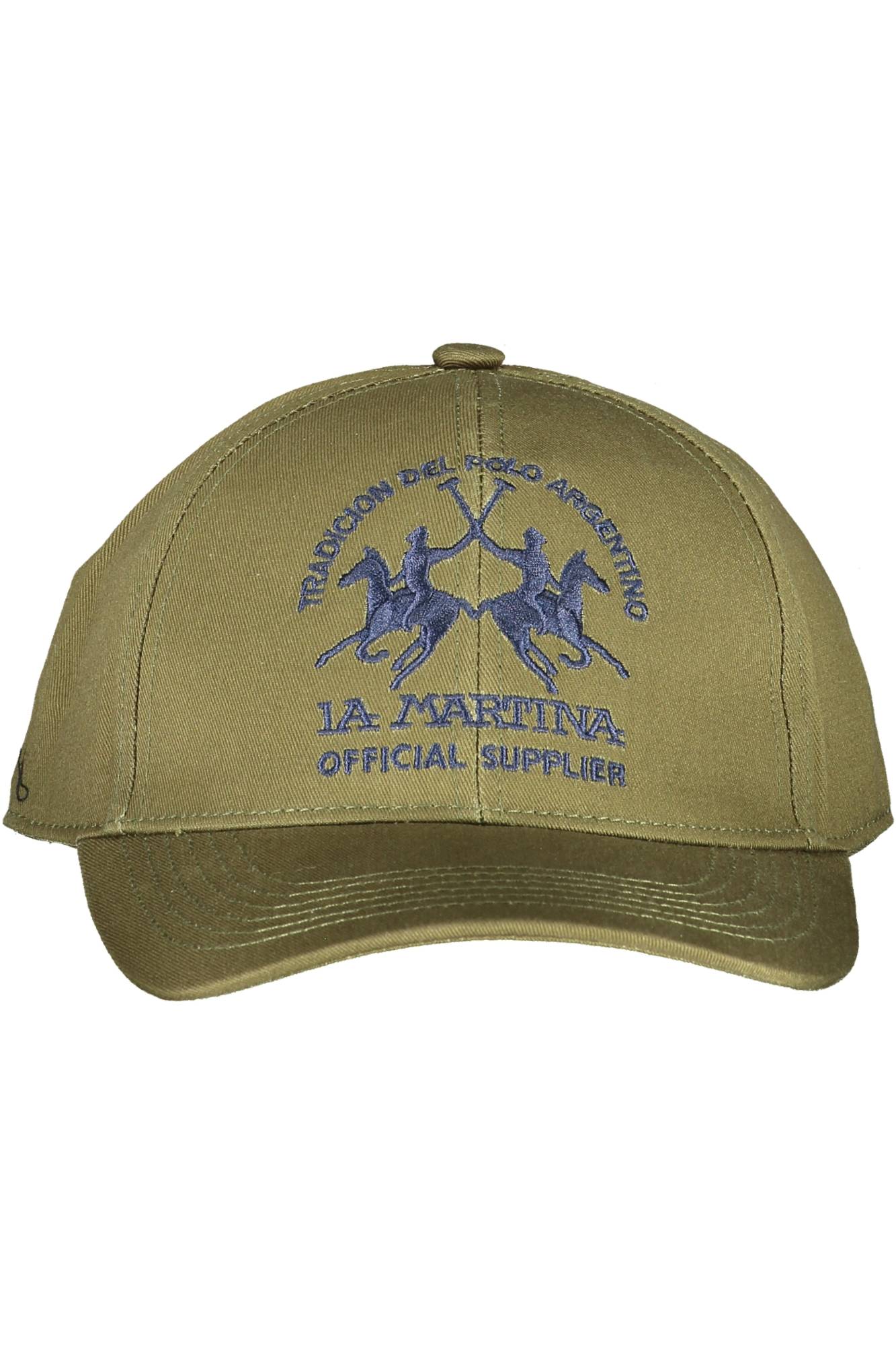 XUH001-TW099_VERDE_03175 – Grüne Herrenkappe mit Stickerei und kontrastierenden Details – Größe: UNI – Farbe: Verde